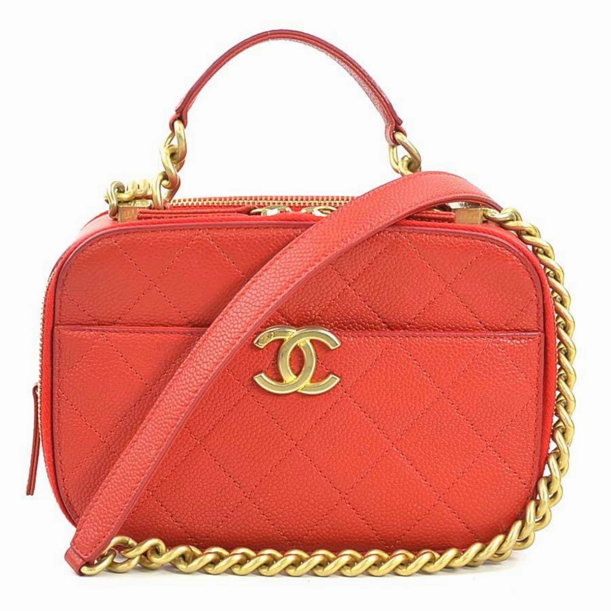 Chanel Caviar Leather Handbag Shoulder Bag (Pre-Owned)