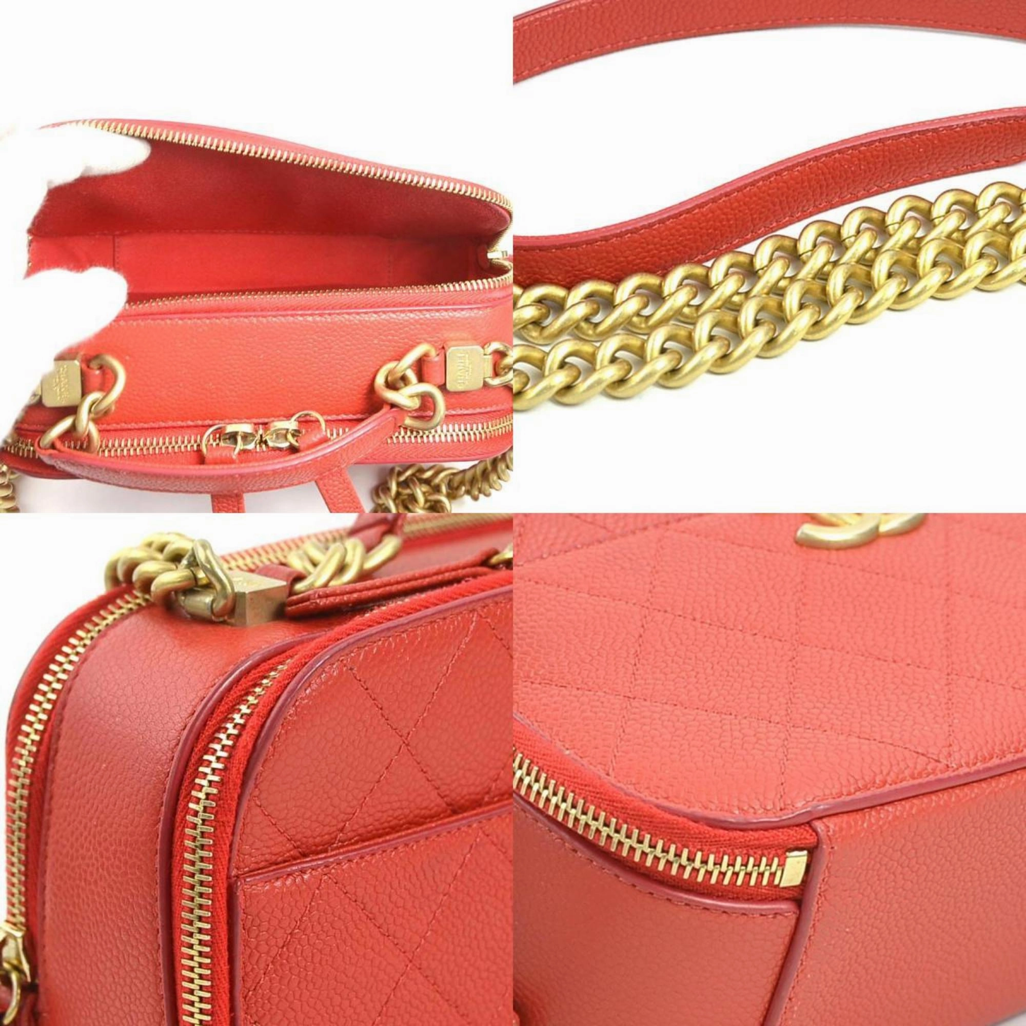 Chanel Caviar Leather Handbag Shoulder Bag (Pre-Owned)