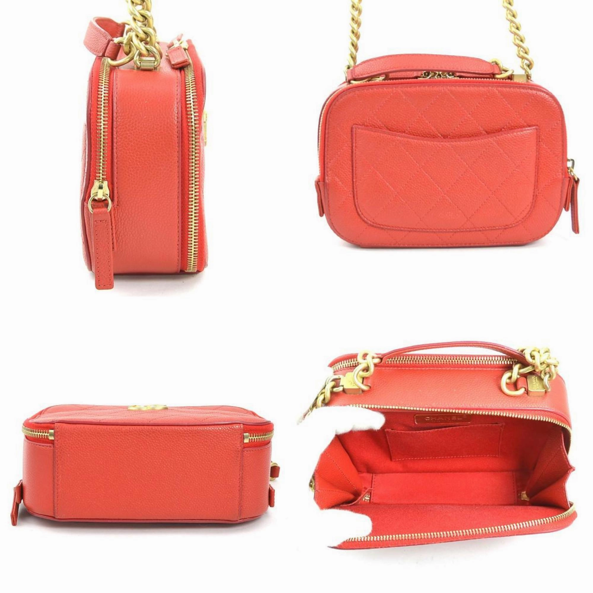 Chanel Caviar Leather Handbag Shoulder Bag (Pre-Owned)