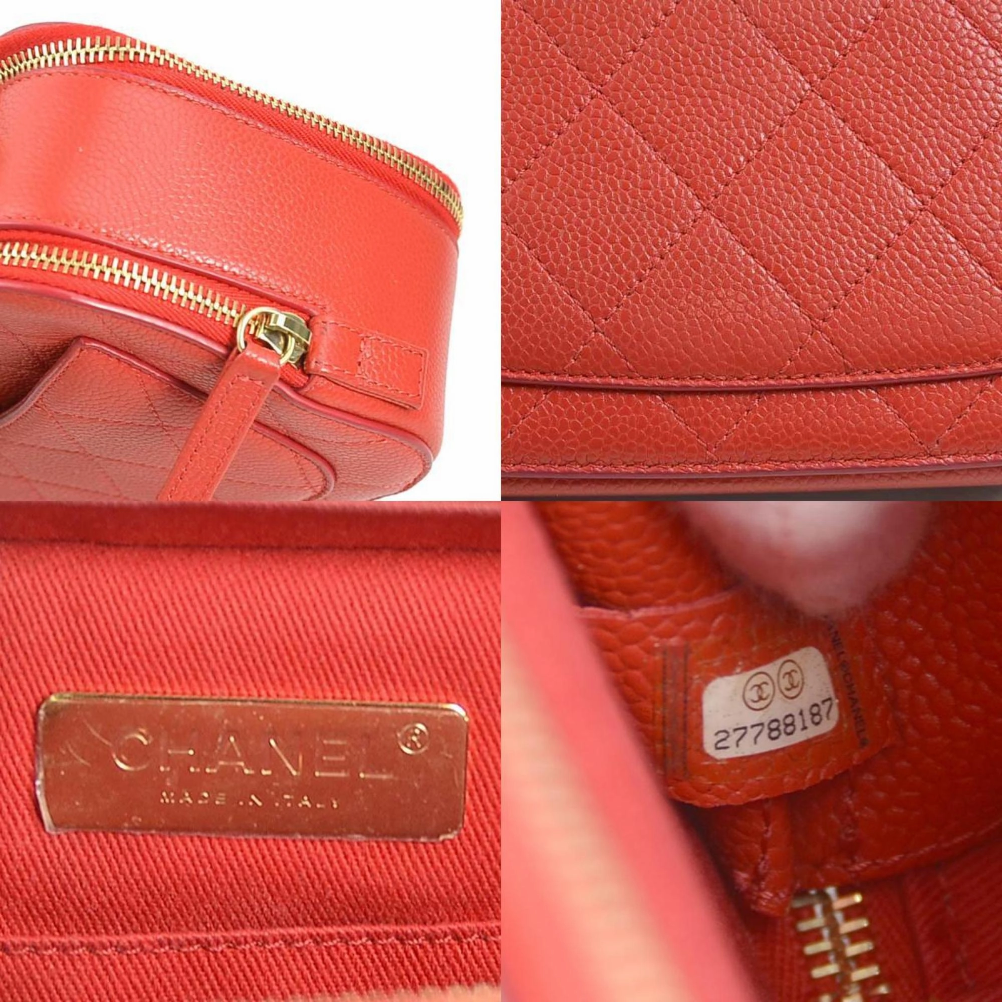 Chanel Caviar Leather Handbag Shoulder Bag (Pre-Owned)