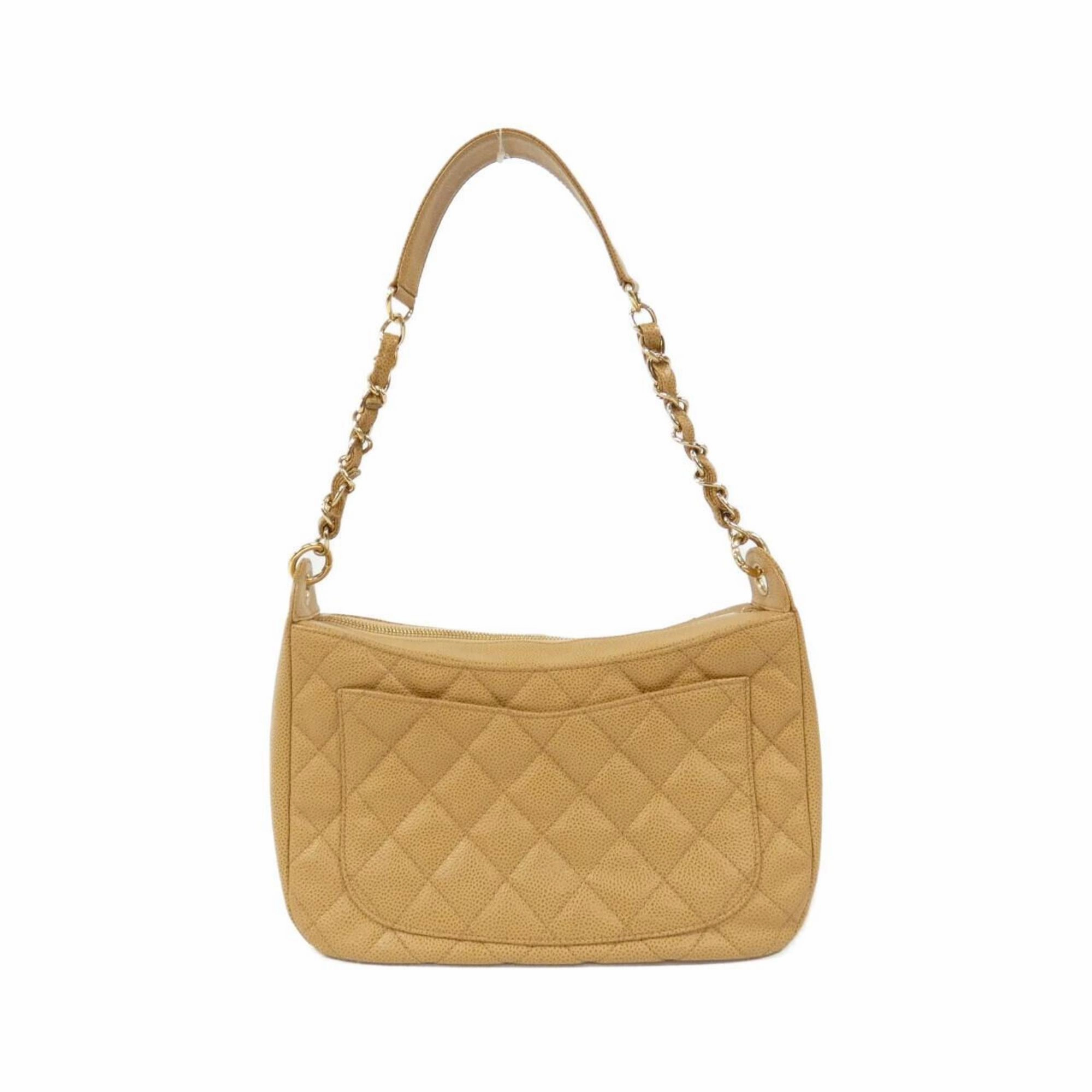 Chanel Caviar Leather Shoulder Bag (Pre-Owned)
