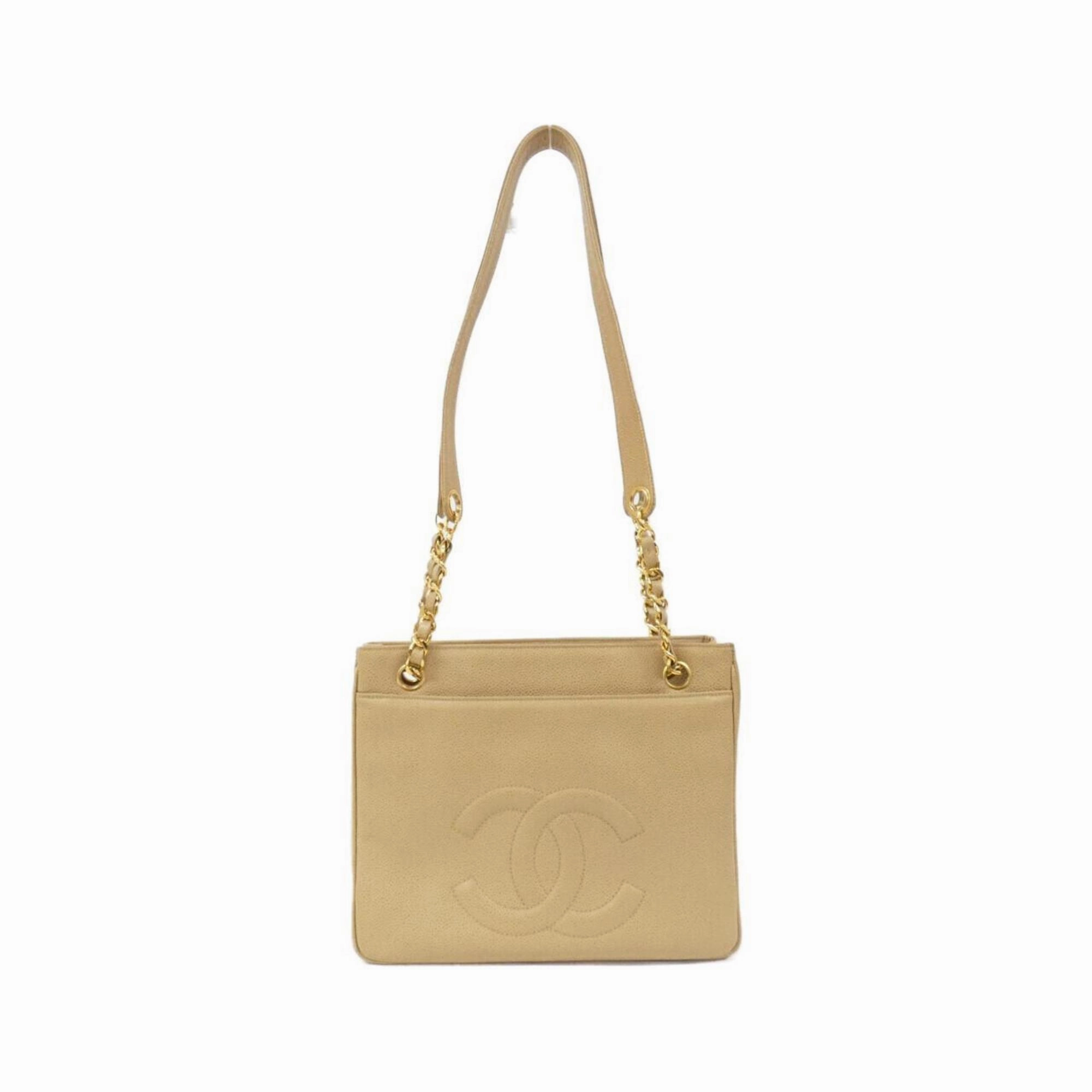 Chanel Caviar Leather Shoulder Bag (Pre-Owned)