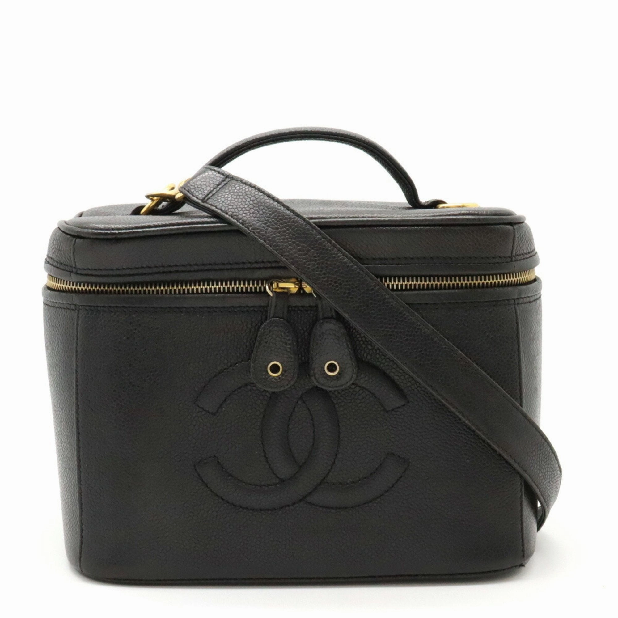 Chanel Caviar Skin Caviar Leather Handbag Pouch Shoulder Bag Vanity Bag (Pre-Owned)