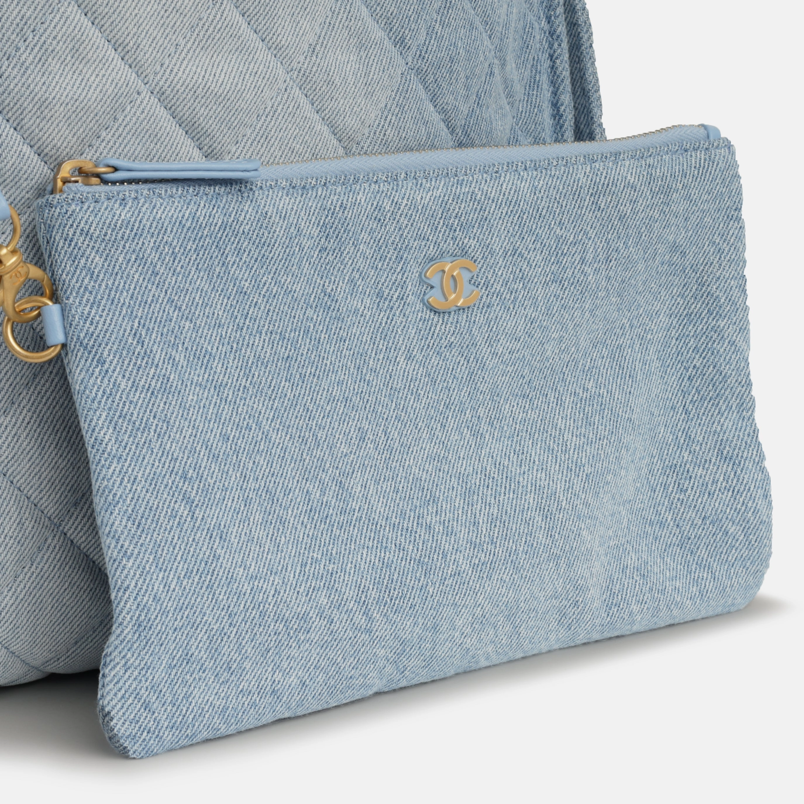 Chanel Chanel Medium 25 Hobo Bag - Light Blue Denim