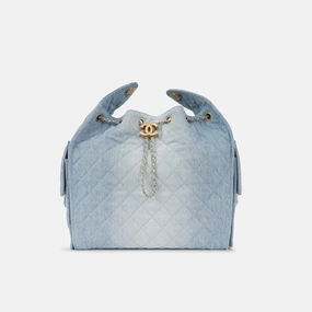 Chanel Chanel Medium 25 Hobo Bag - Light Blue Denim