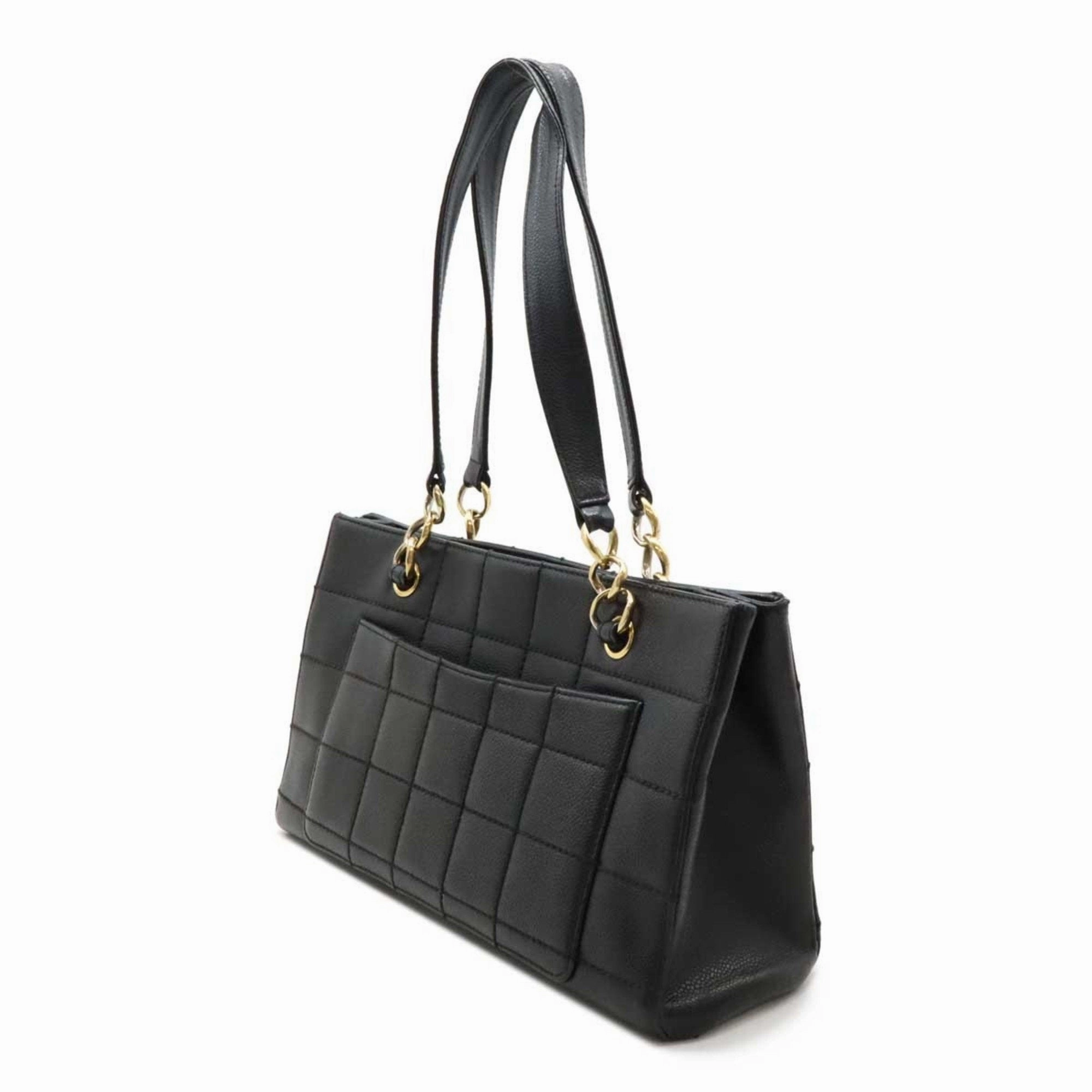 Chanel Chocolate Bar Grained Calfskin Shoulder Bag Tote Bag (Pre-Owned)
