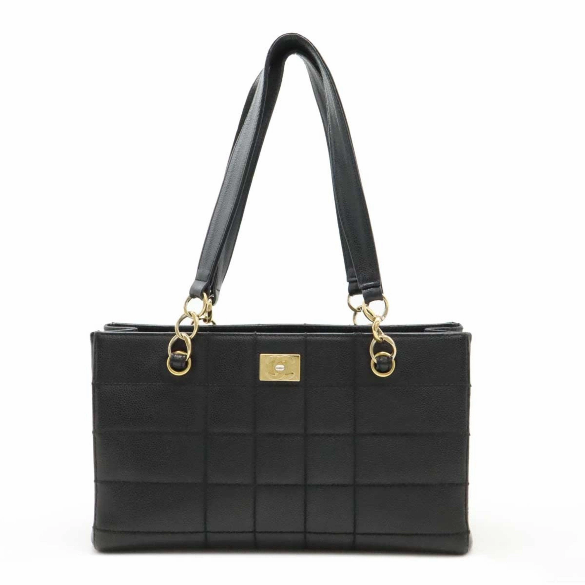 Chanel Chocolate Bar Grained Calfskin Shoulder Bag Tote Bag (Pre-Owned)