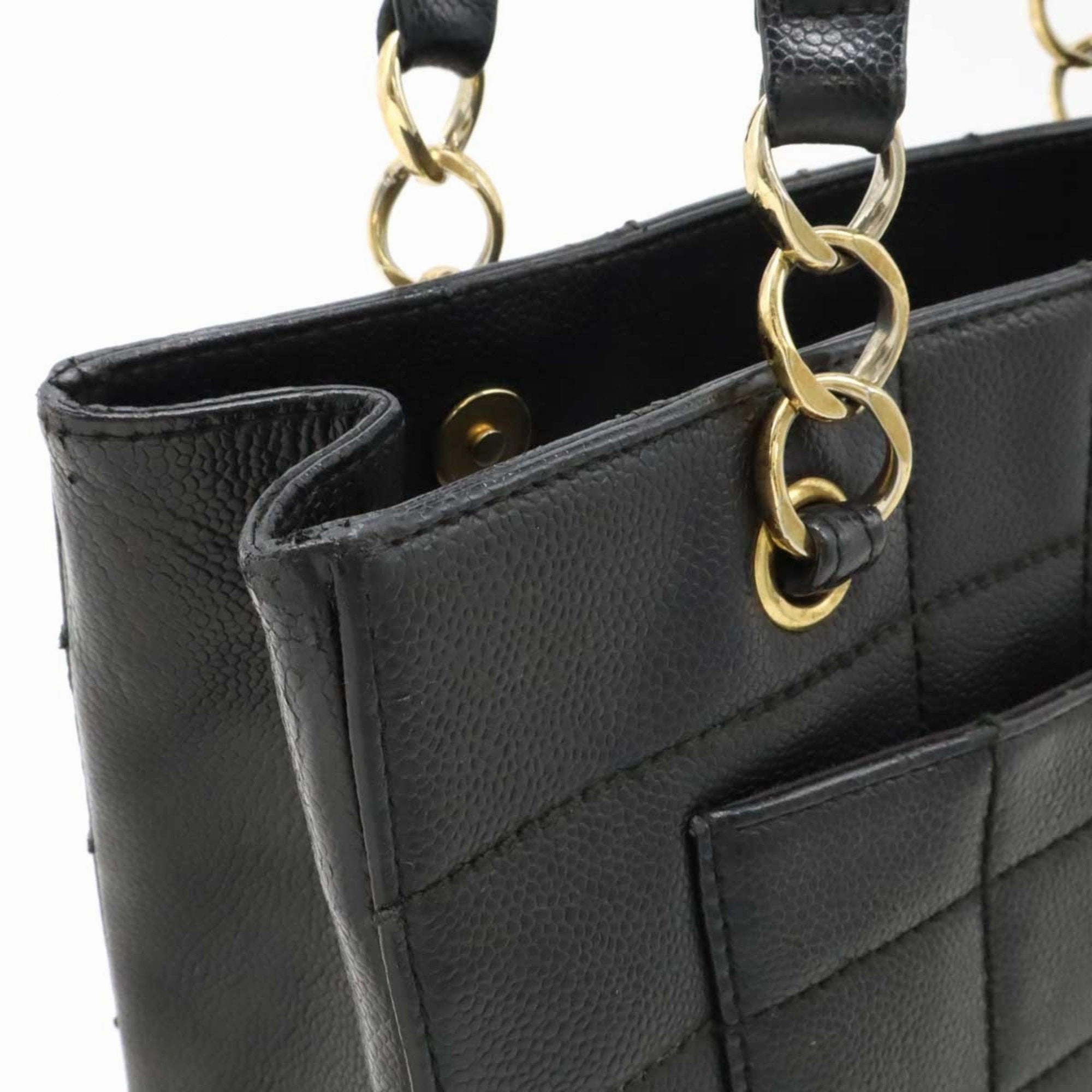 Chanel Chocolate Bar Grained Calfskin Shoulder Bag Tote Bag (Pre-Owned)