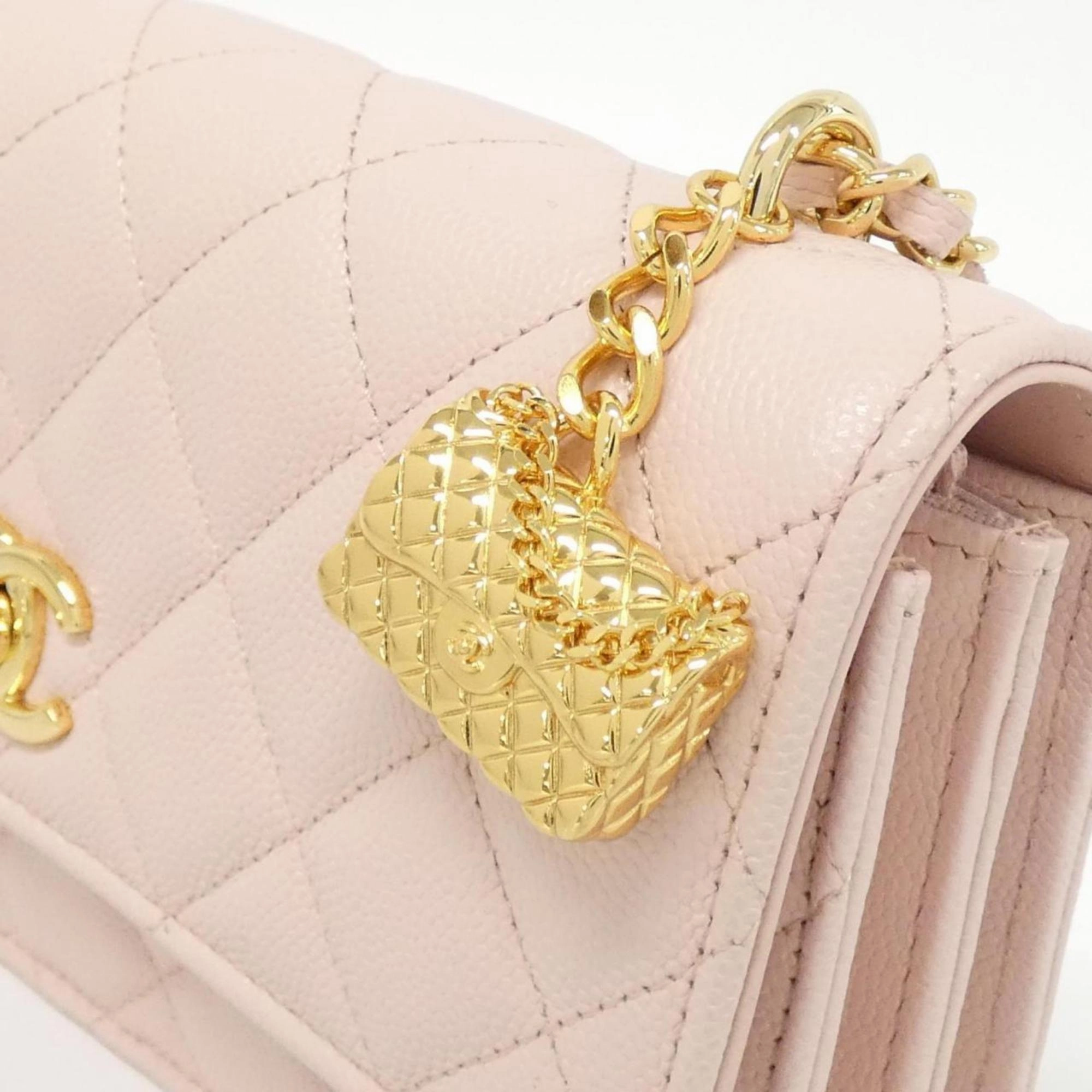 Chanel Grained Calfskin Clutch Bag Shoulder Bag (Pre-Owned)