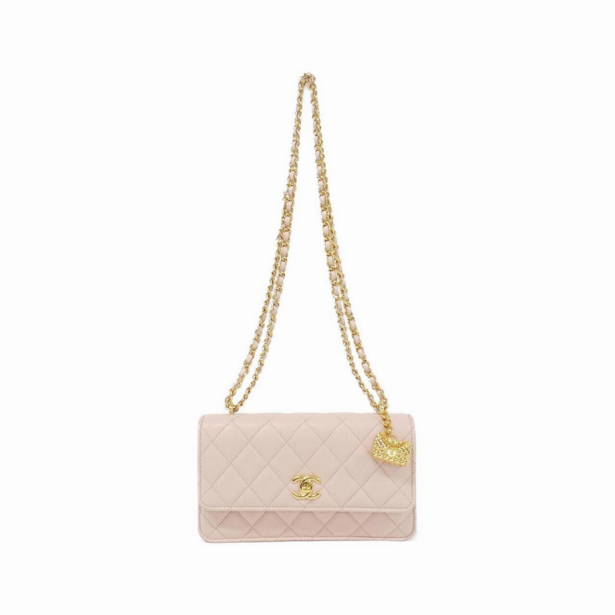 Chanel Grained Calfskin Clutch Bag Shoulder Bag (Pre-Owned)