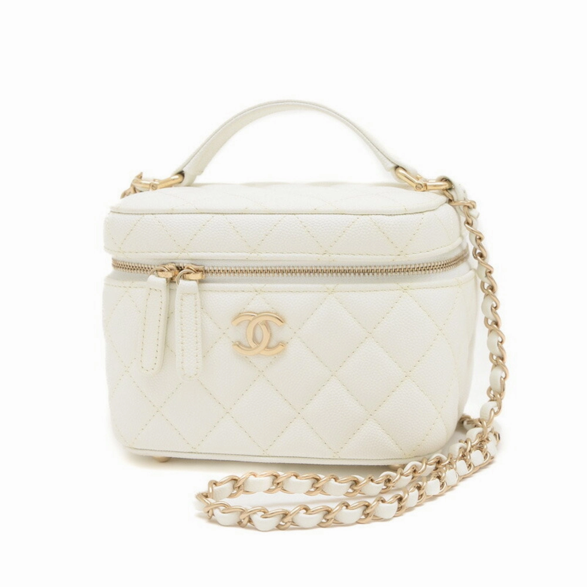 Chanel Grained Calfskin Pochette Shoulder Bag Vanity Bag (Pre-Owned)