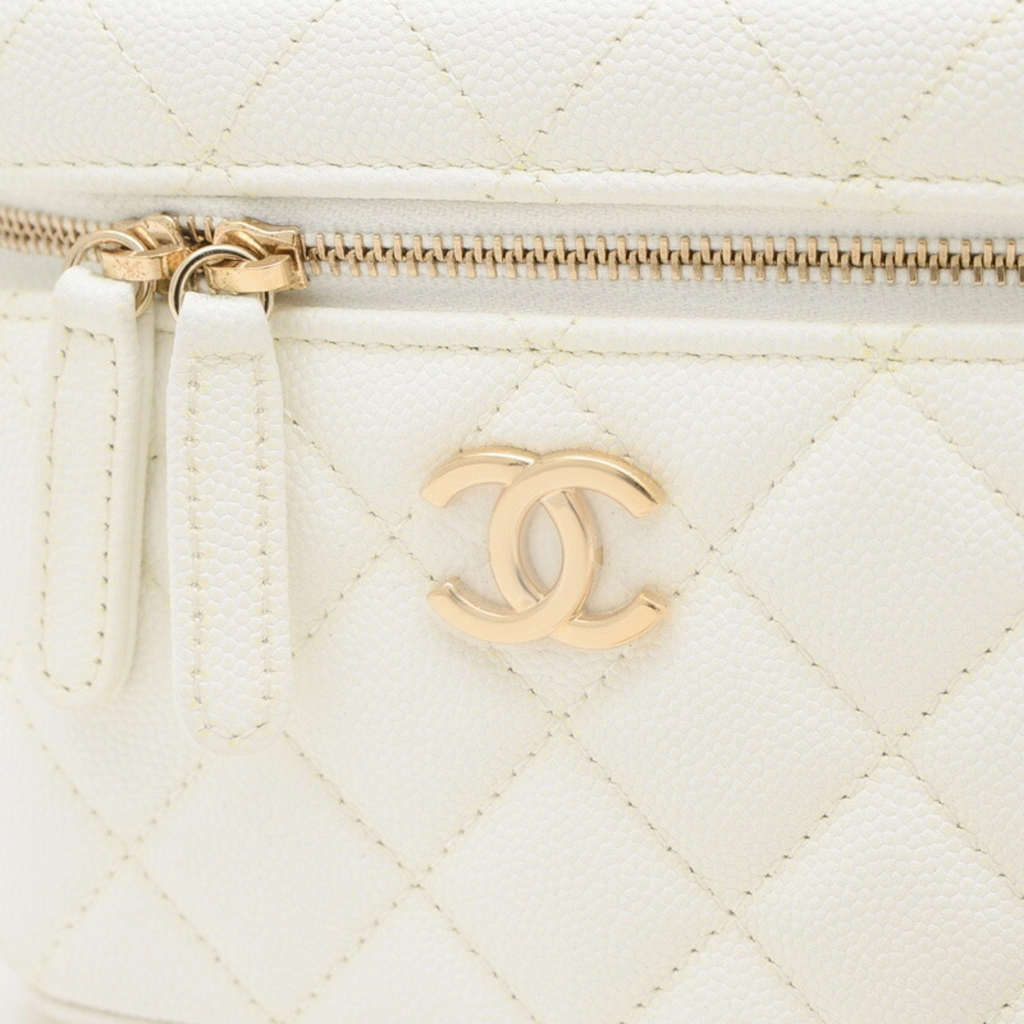 Chanel Grained Calfskin Pochette Shoulder Bag Vanity Bag (Pre-Owned)