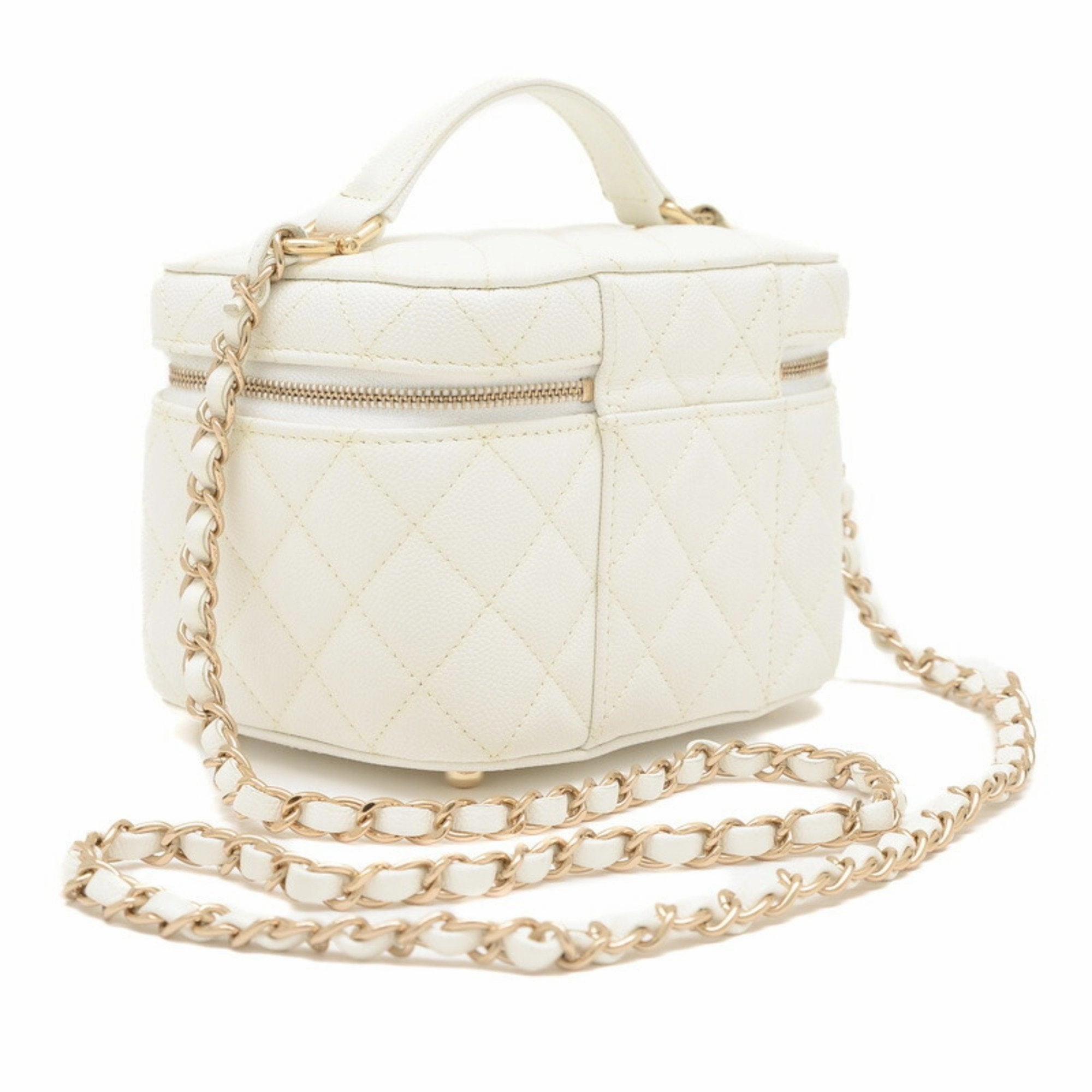 Chanel Grained Calfskin Pochette Shoulder Bag Vanity Bag (Pre-Owned)