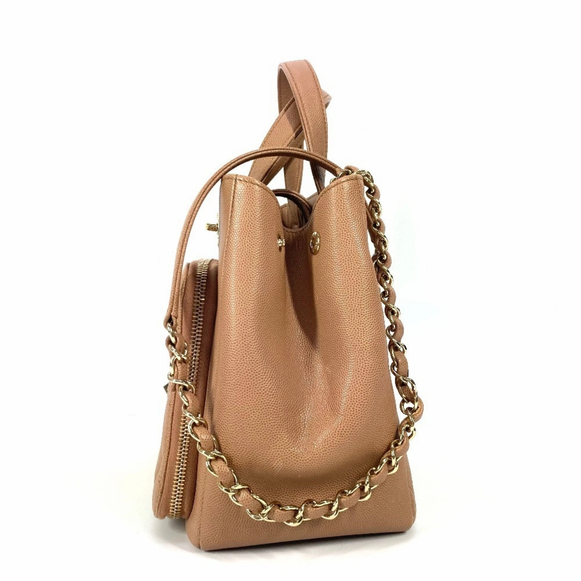 Chanel Grained Calfskin Shoulder Bag Tote Bag (Pre-Owned)