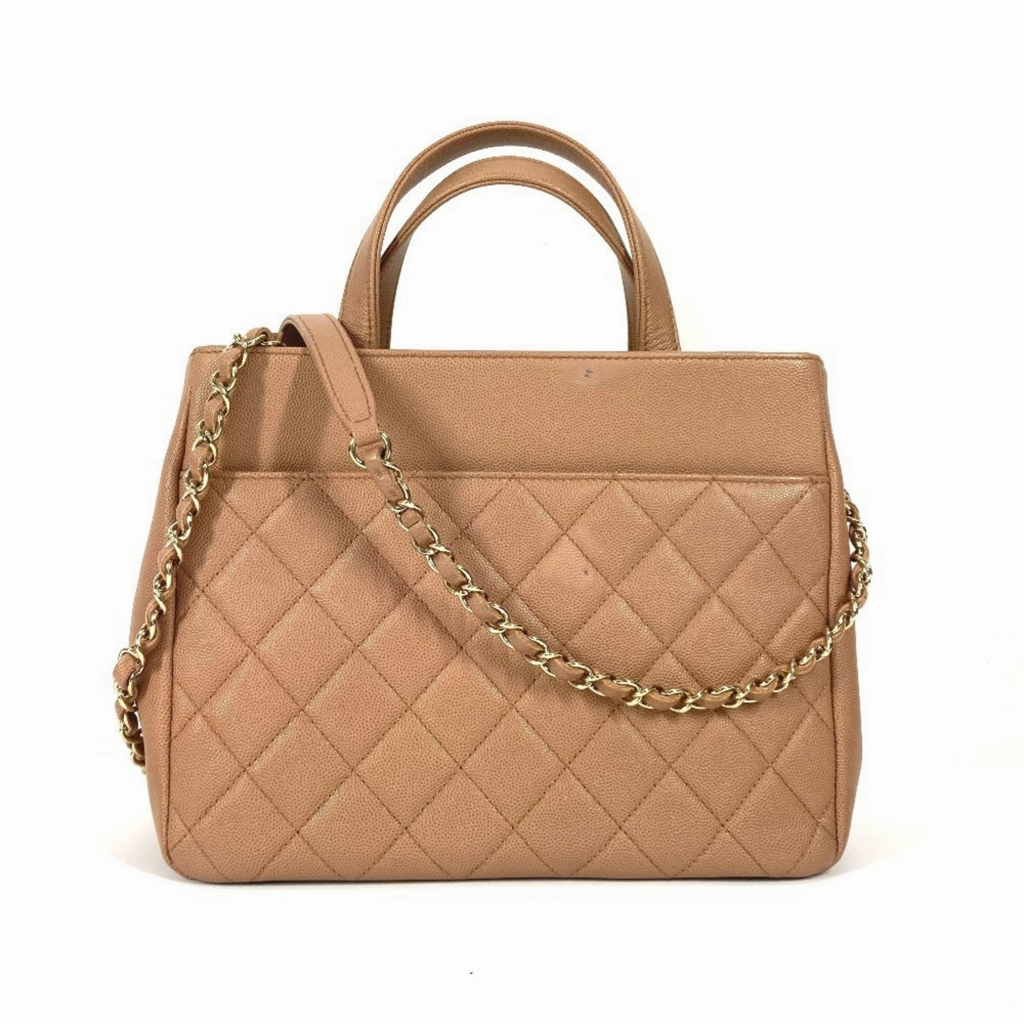 Chanel Grained Calfskin Shoulder Bag Tote Bag (Pre-Owned)