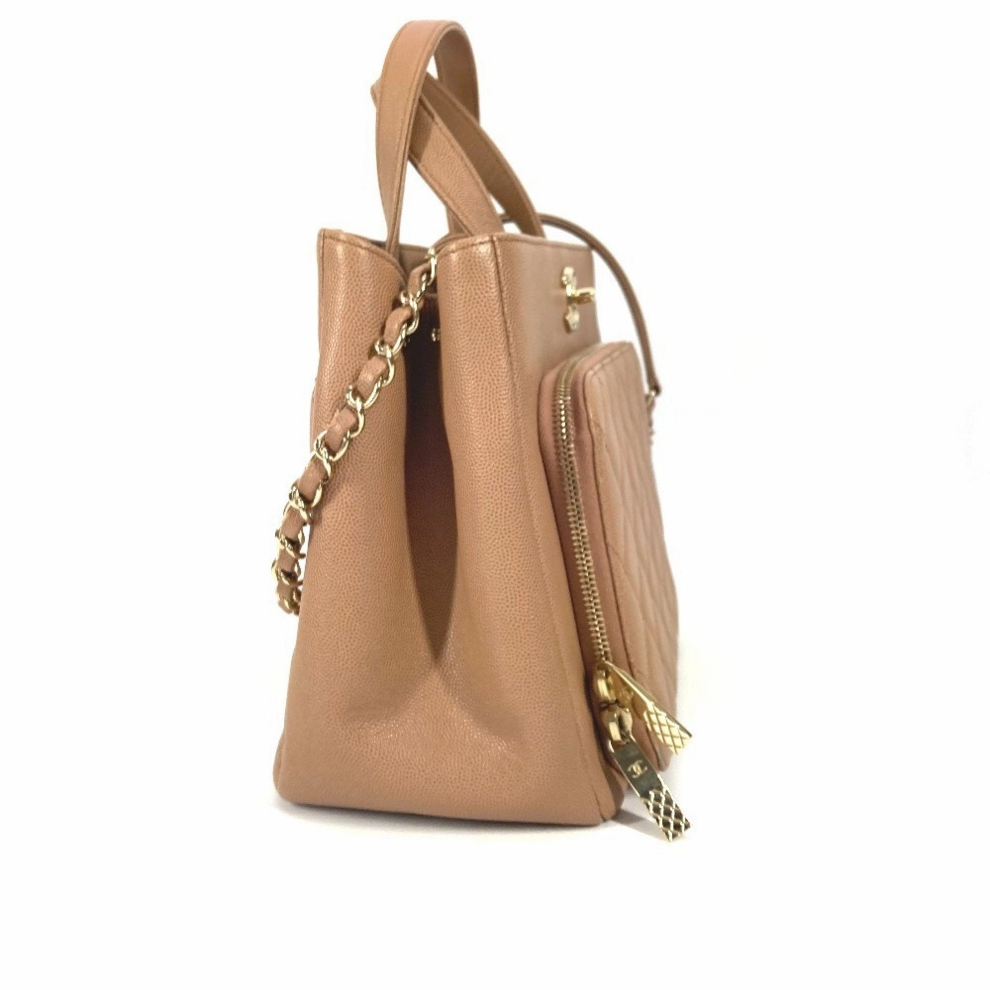 Chanel Grained Calfskin Shoulder Bag Tote Bag (Pre-Owned)