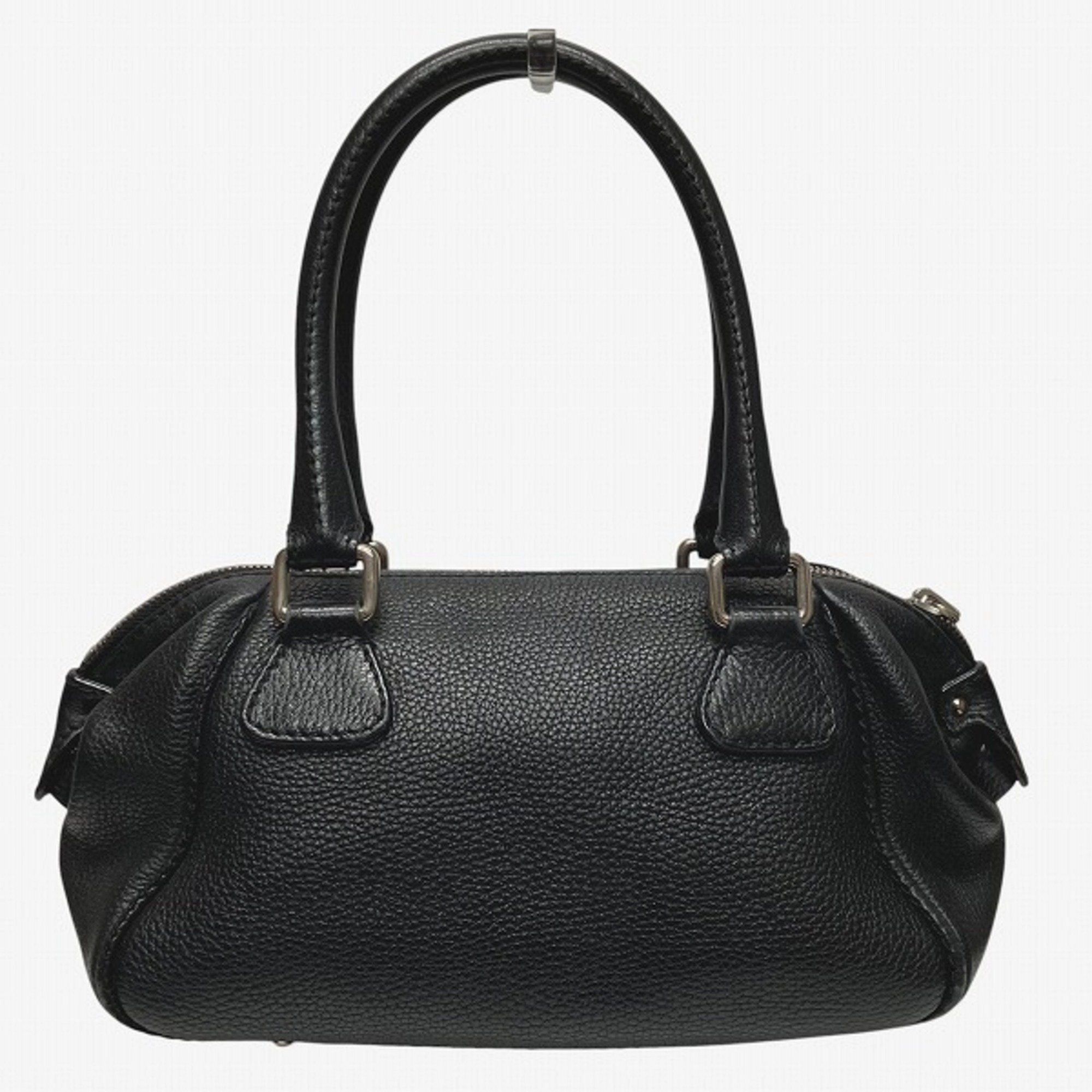 Chanel Leather Boston Bag Shoulder Bag (Pre-Owned)