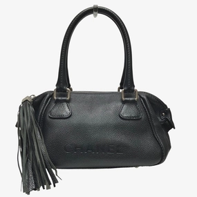 Chanel Leather Boston Bag Shoulder Bag (Pre-Owned)