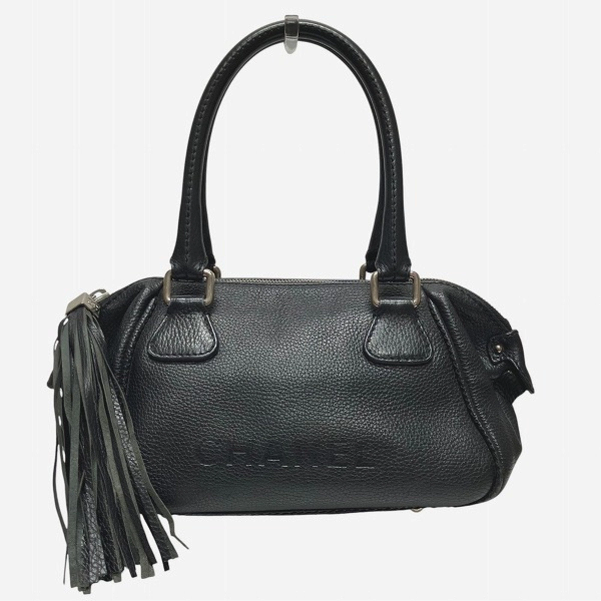 Chanel Leather Boston Bag Shoulder Bag (Pre-Owned)