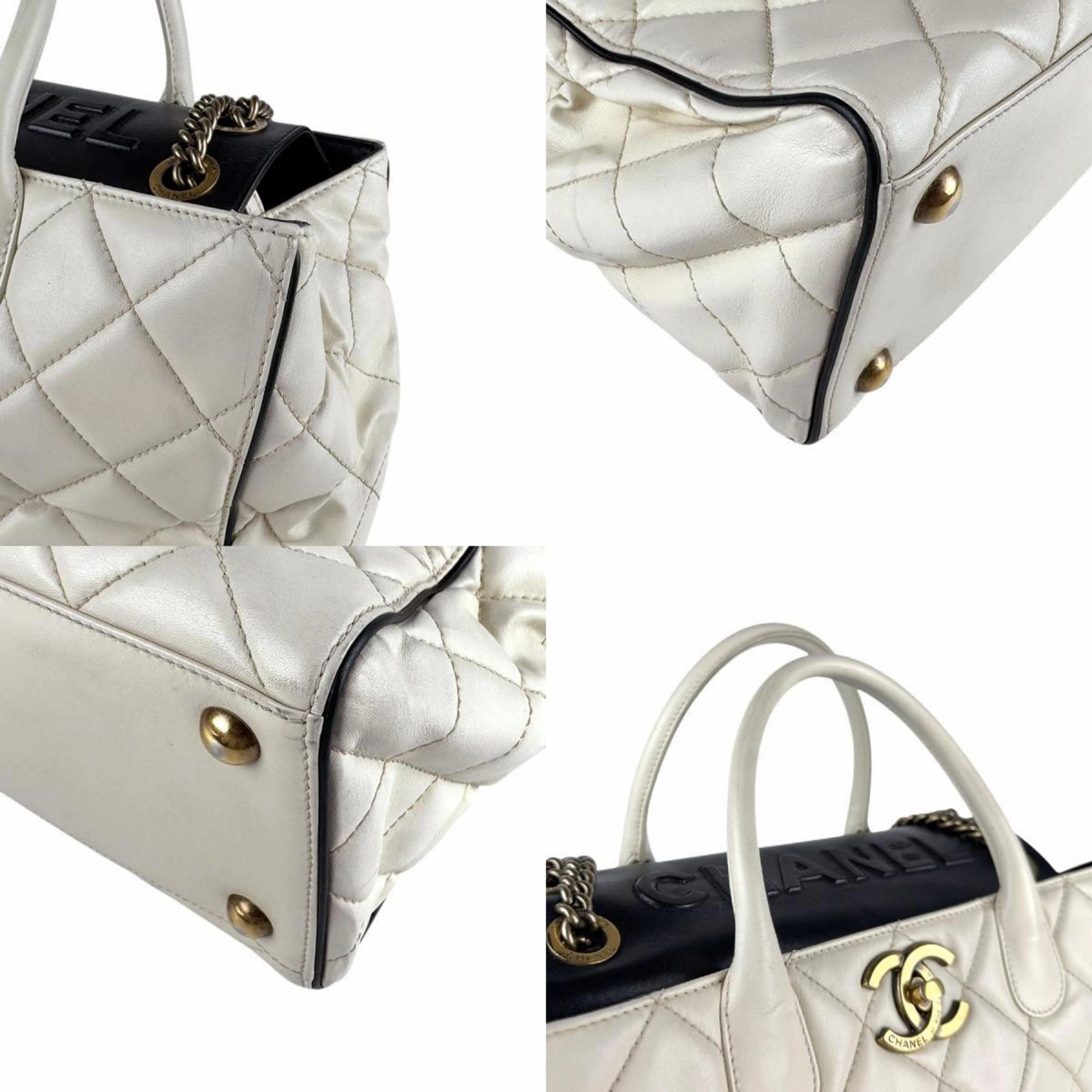 Chanel Off- Leather Handbag Shoulder Bag (Pre-Owned)