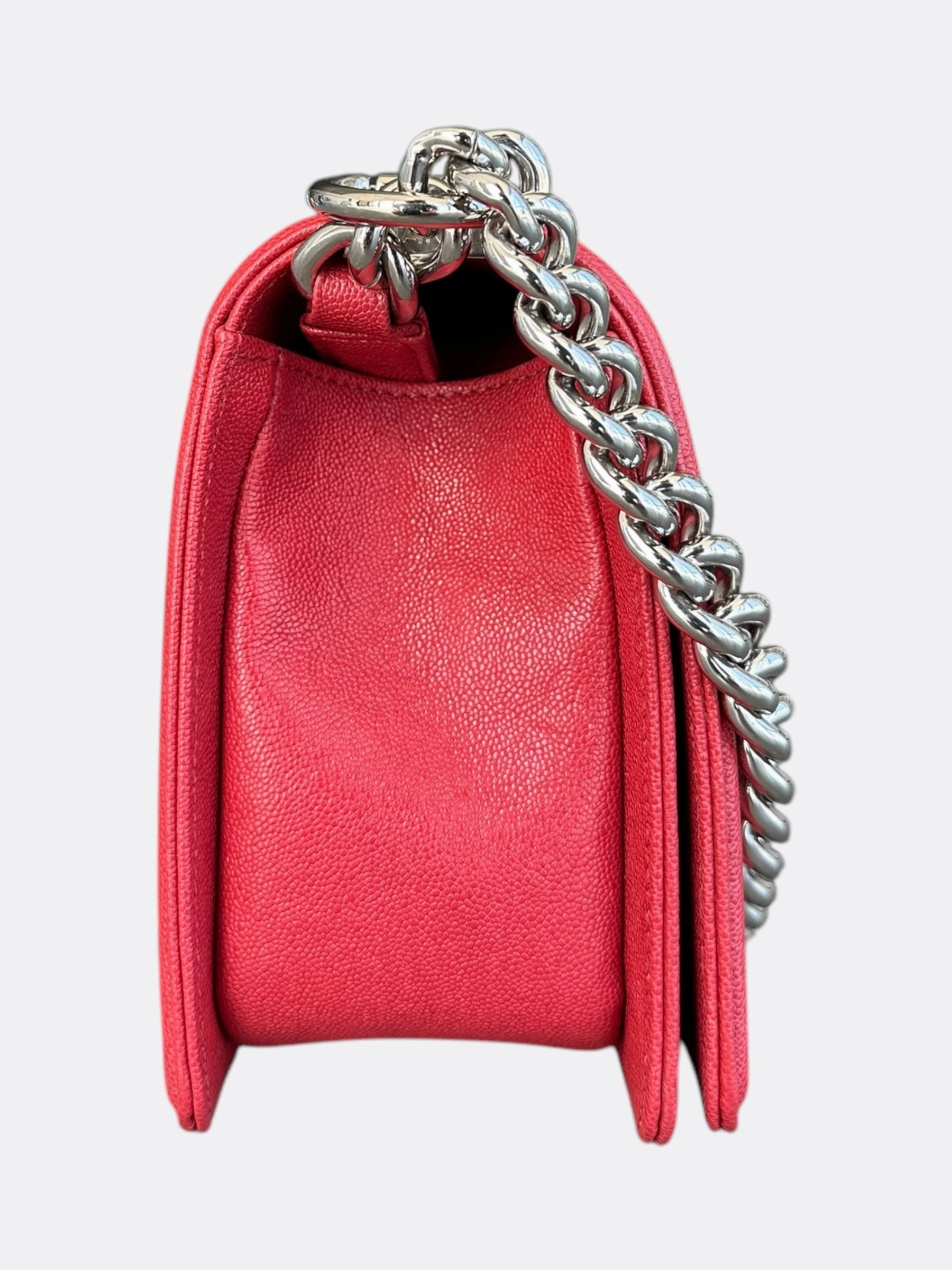 Chanel Red Caviar Small Boy Bag