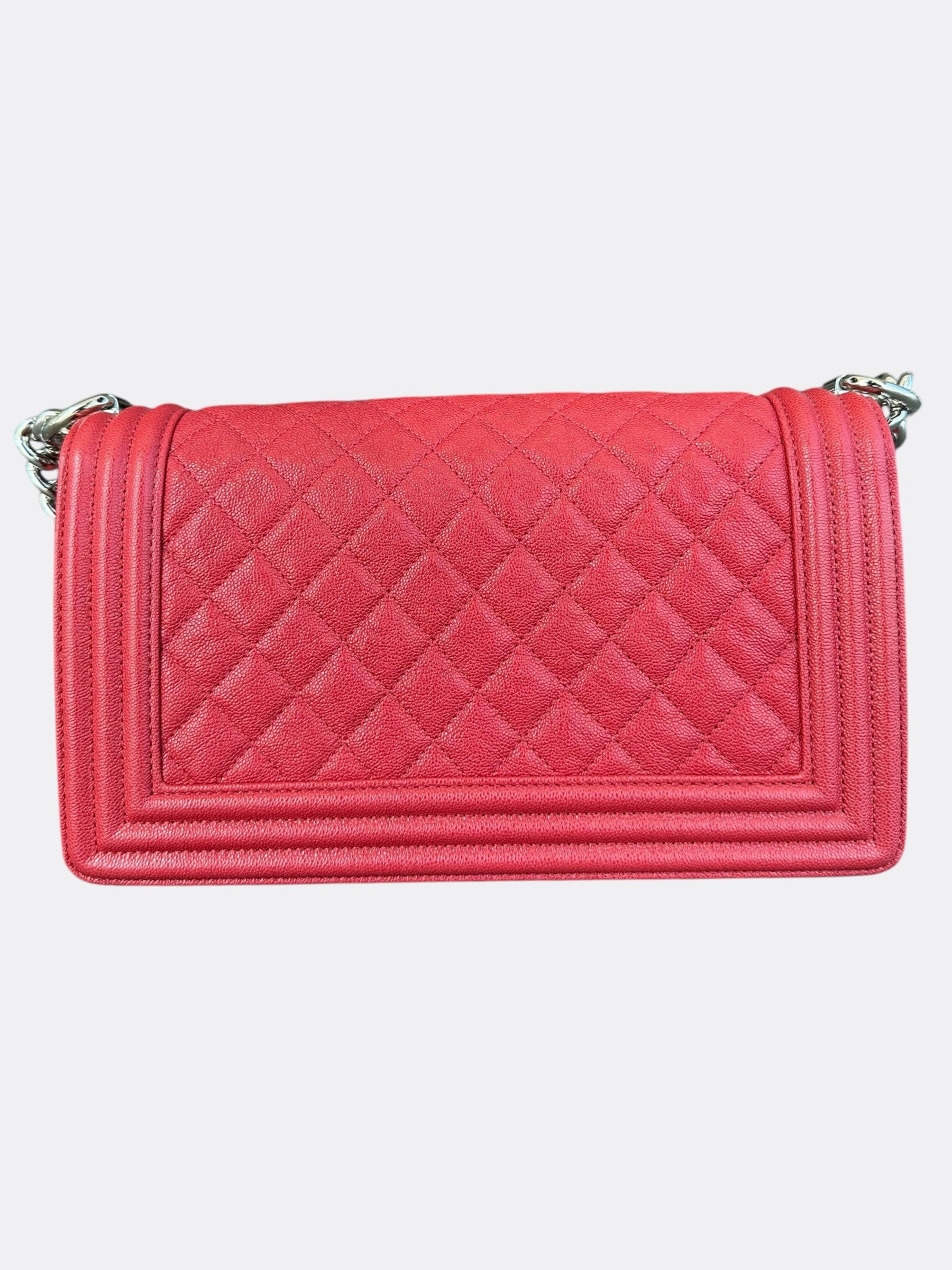 Chanel Red Caviar Small Boy Bag