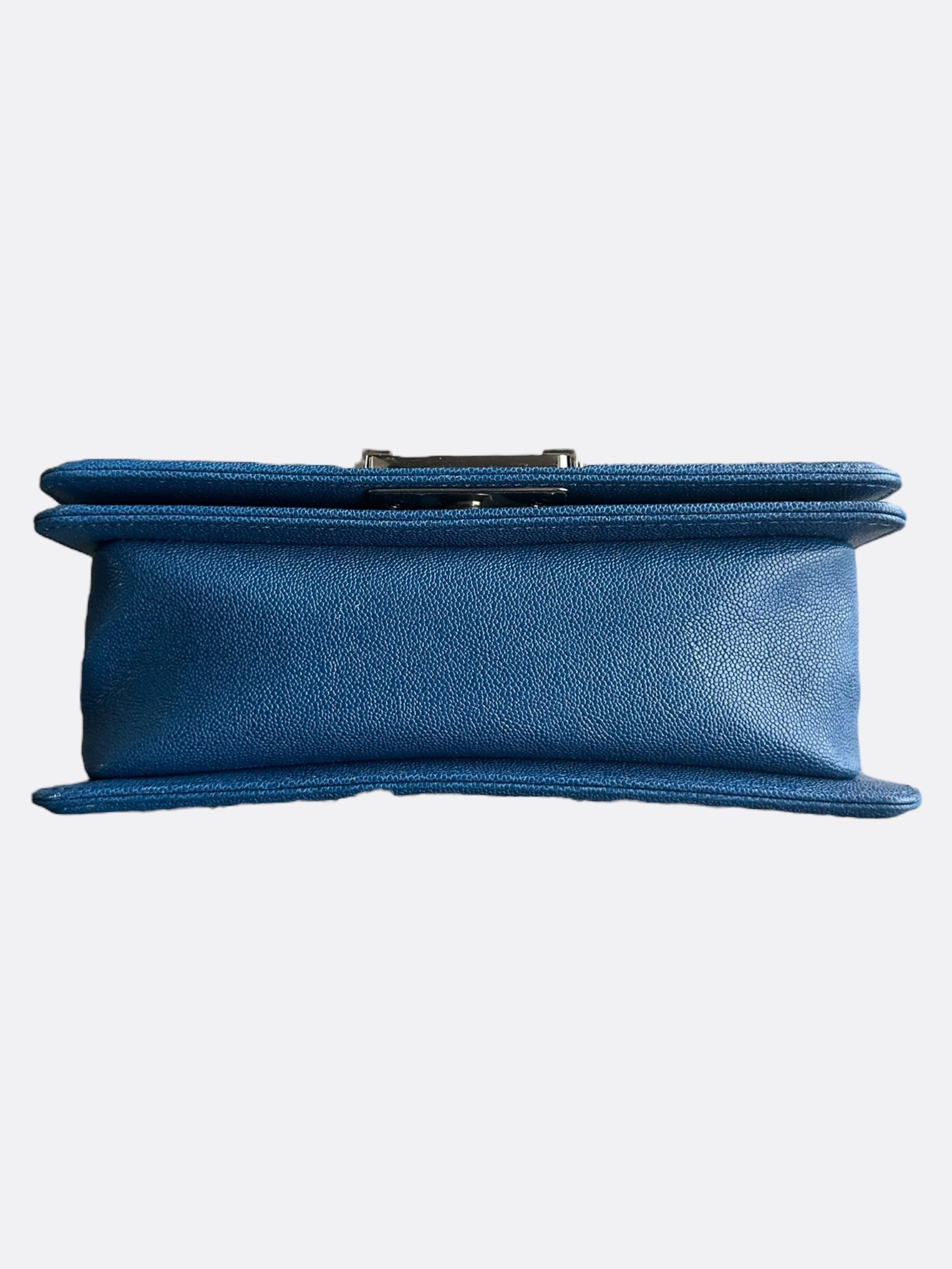 Chanel Royal Blue Caviar Small Boy Bag
