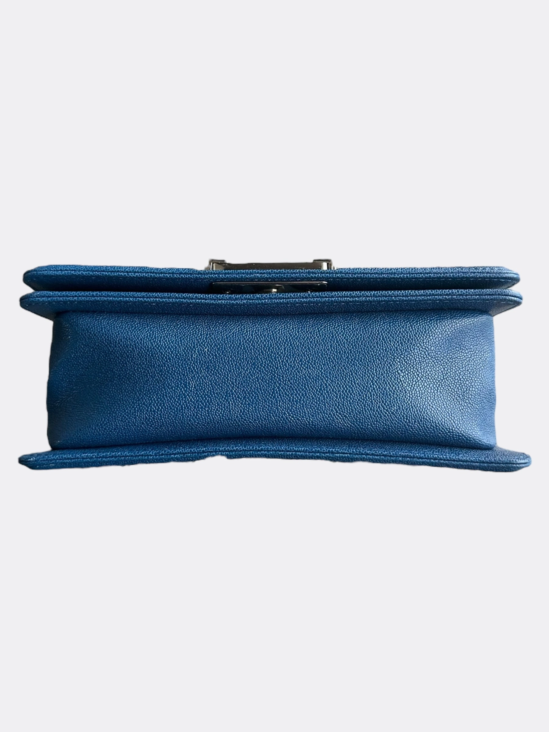 Chanel Royal Blue Caviar Small Boy Bag
