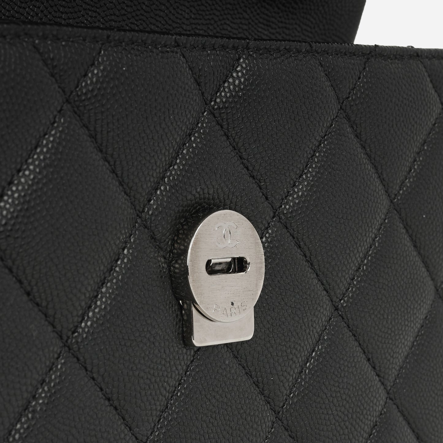Chanel Seasonal Mini Flap Black Quilted Caviar CGHW