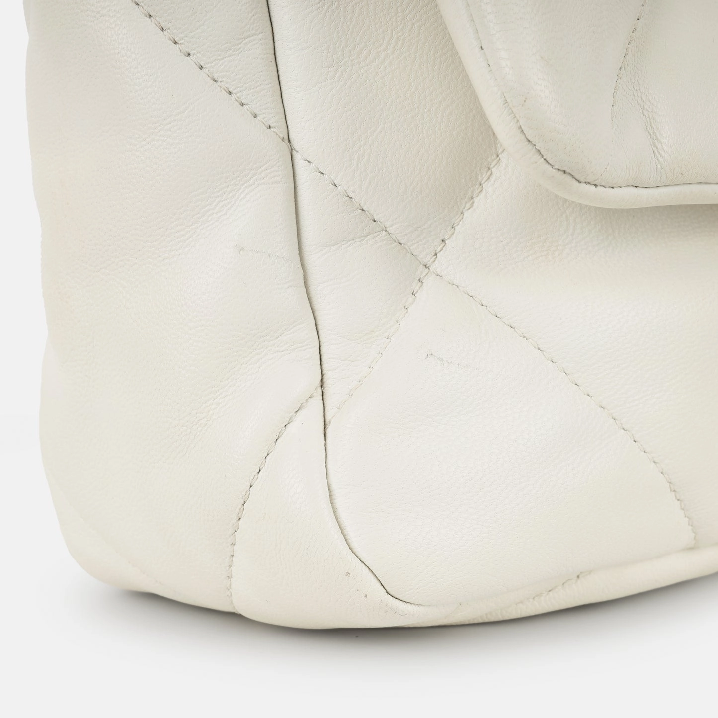 Chanel Small 19 Flap Bag White Lambskin MHW