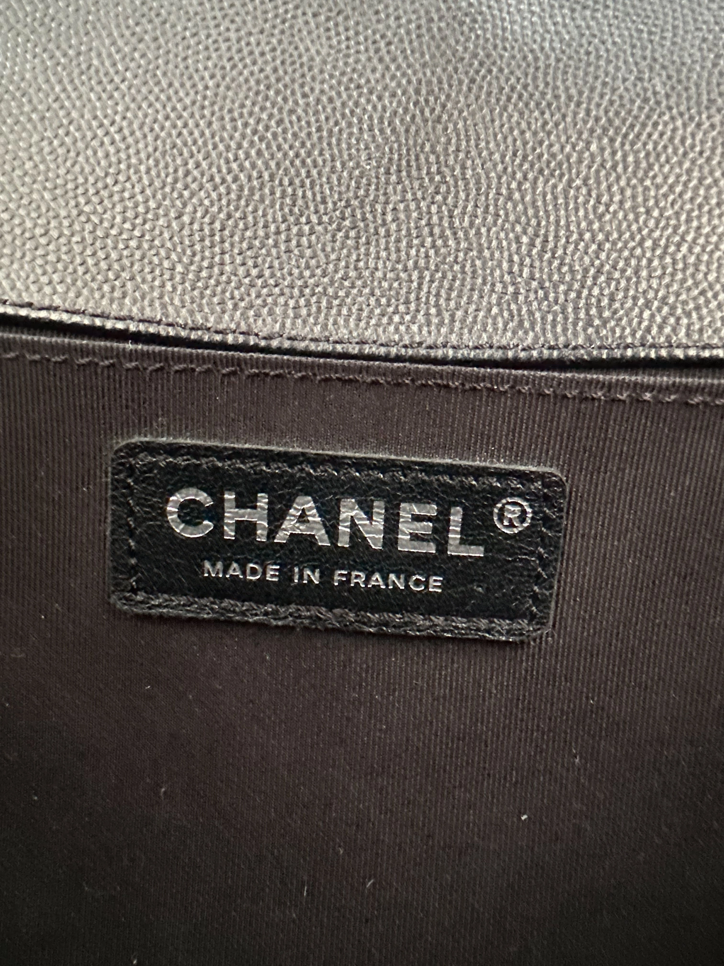 Chanel So Black Calfskin Quilted Medium Boy Bag