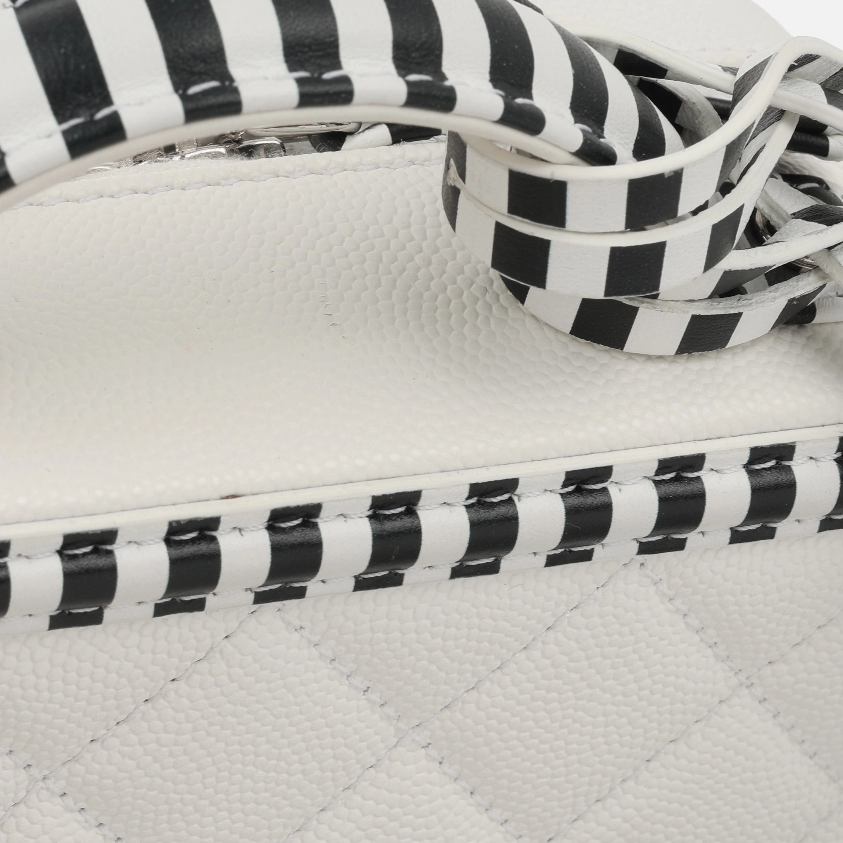 Chanel Striped Small Filigree CC Vanity Case