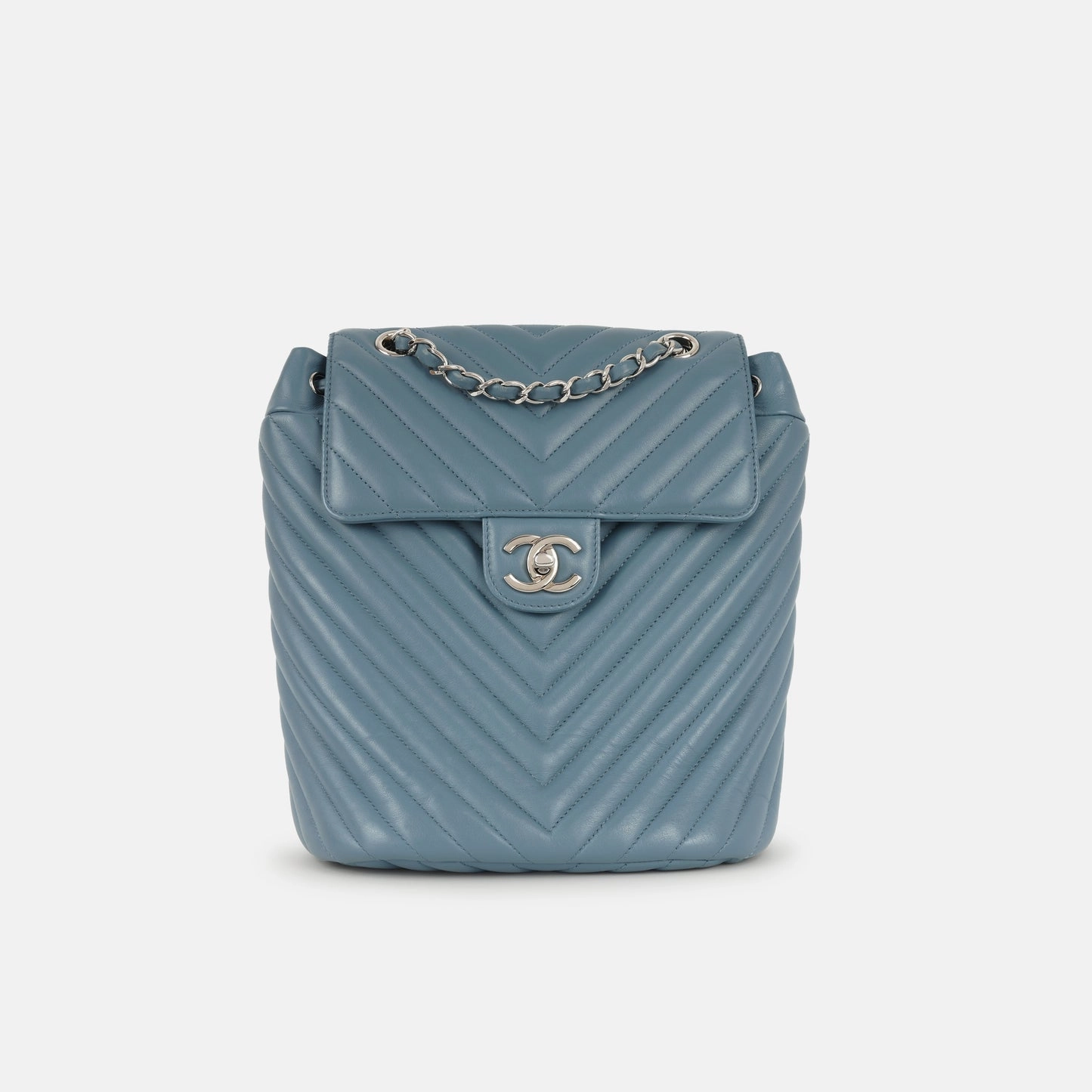 Chanel Urban Spirit Backpack Blue Lambskin SHW
