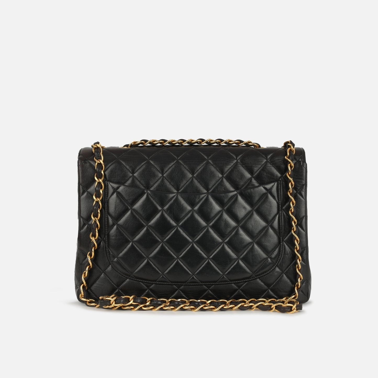 Chanel Vintage XL Classic Flap Black Lambskin GHW