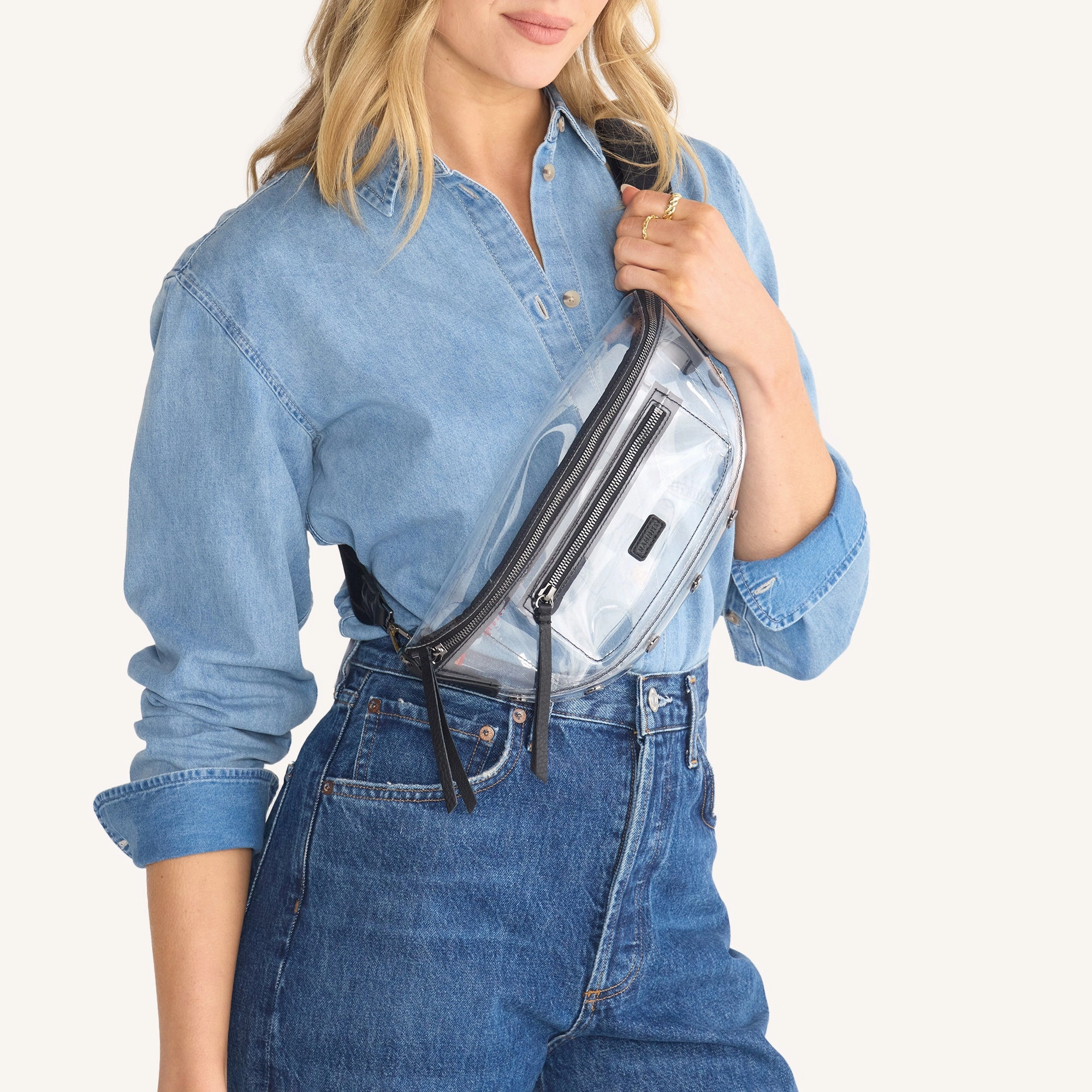 Charles Crossbody | Clear Black/Gunmetal | Med