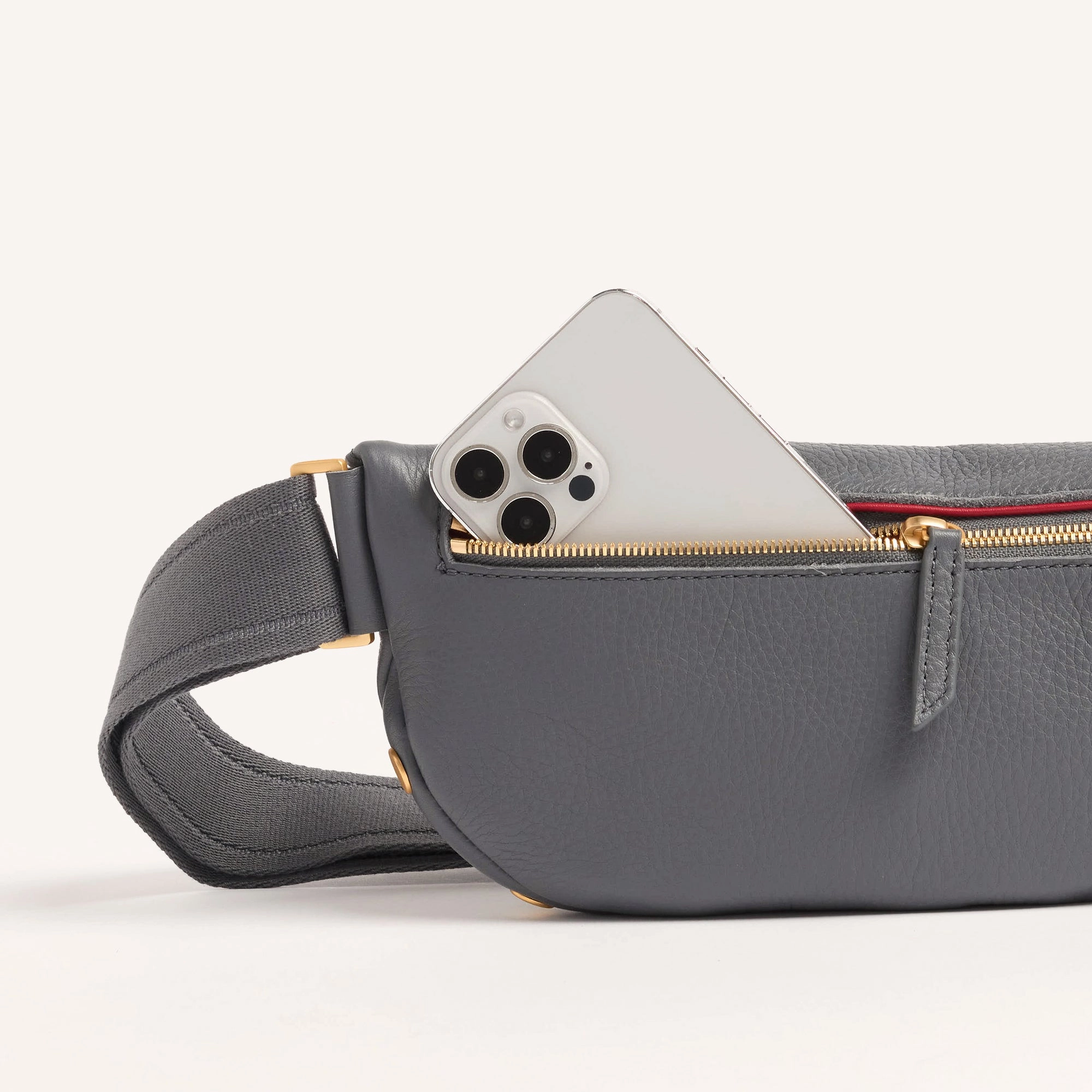 Charles Crossbody | Sonnet Grey/Brushed Gold | Med