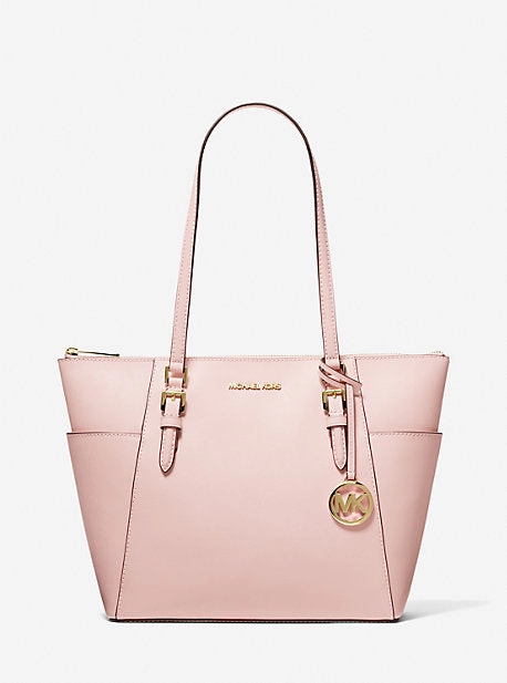 Charlotte Large Saffiano Leather Top-Zip Tote Bag