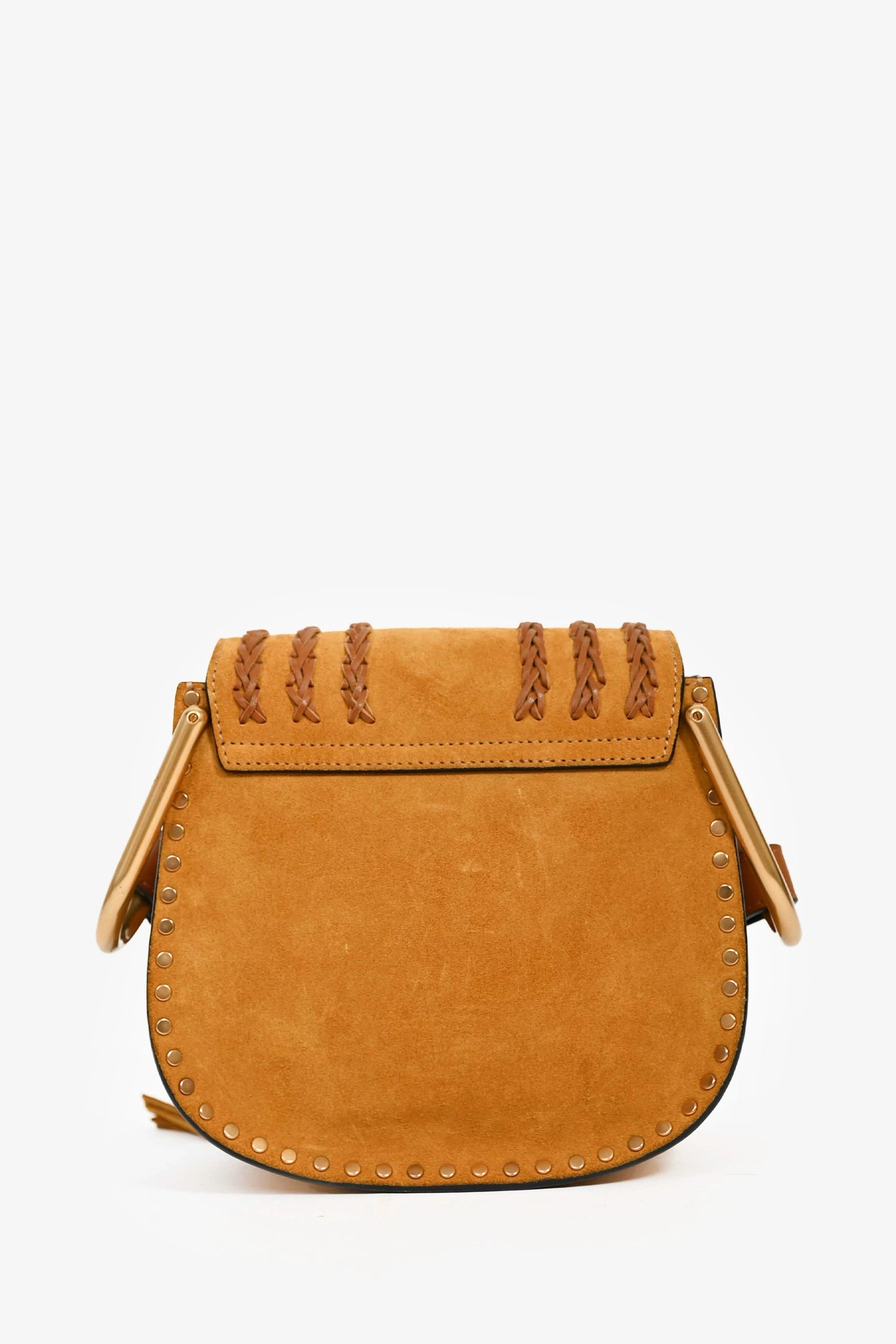 Chloe Mustard Suede/Leather Fringe Crossbody Bag