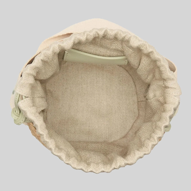 CHLOE Small Woody Basket In Natural Fibers Light Eucalyptus CHC23AS381L1838A