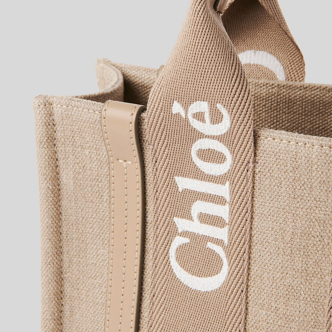 CHLOE Small Woody Tote Bag Boyish Brown CHC23AS397L1720E