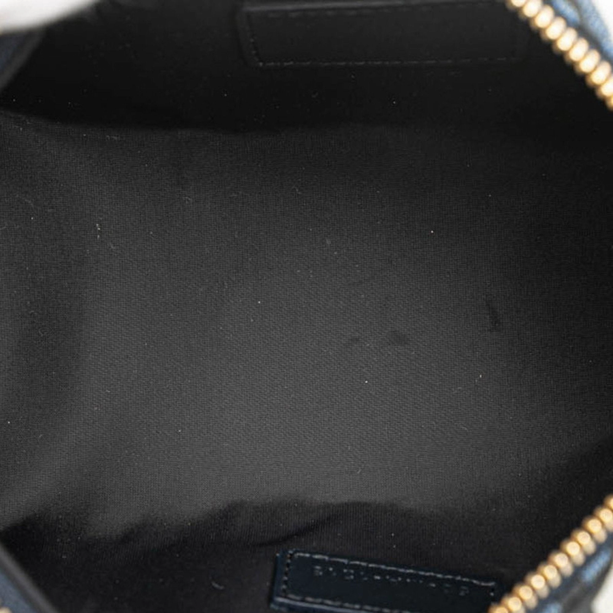 Christian Dior Navy Fabric Leather Pouch (Pre-Owned)