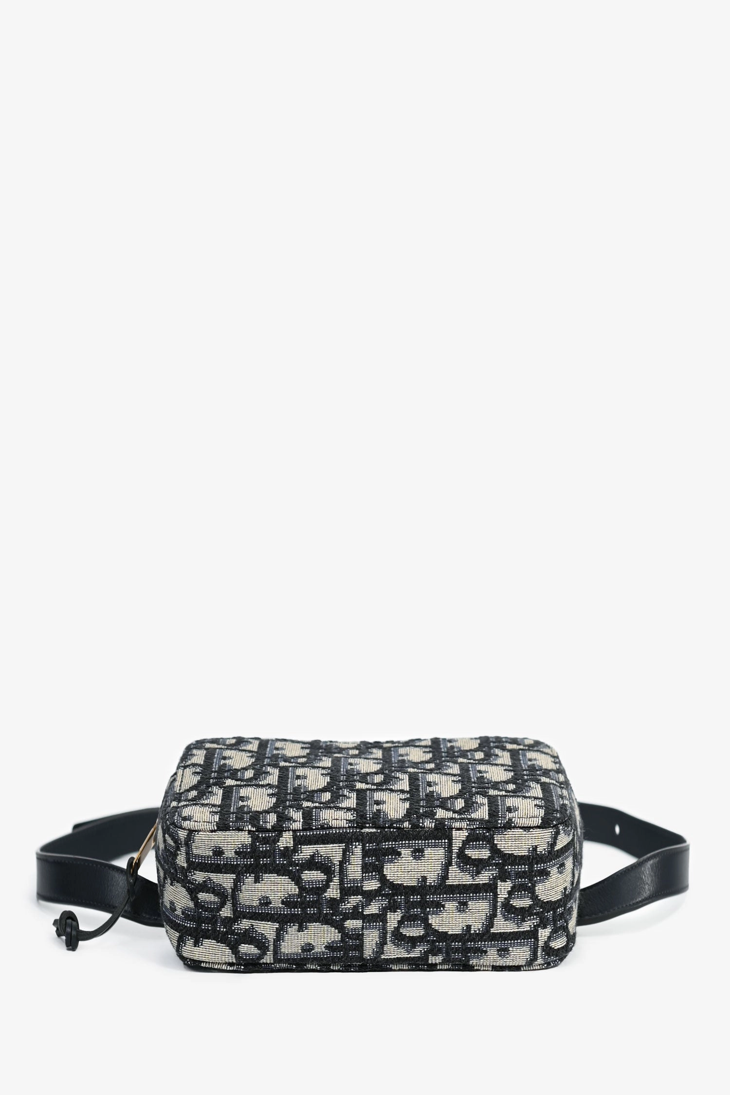 Christian Dior Navy Oblique Jacquard Pouch Belt Bag