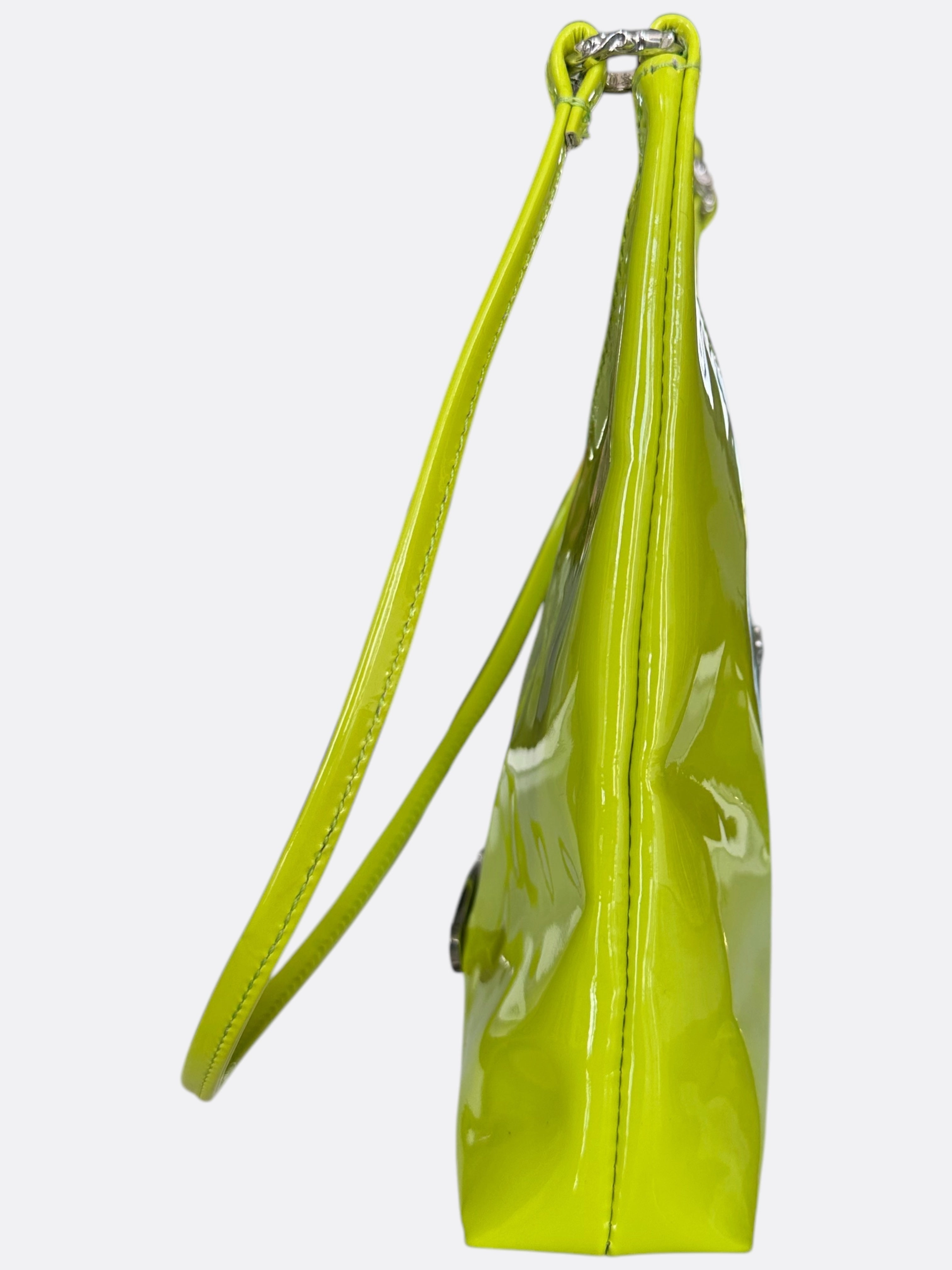Chrome Hearts Neon Green Viv Handbag
