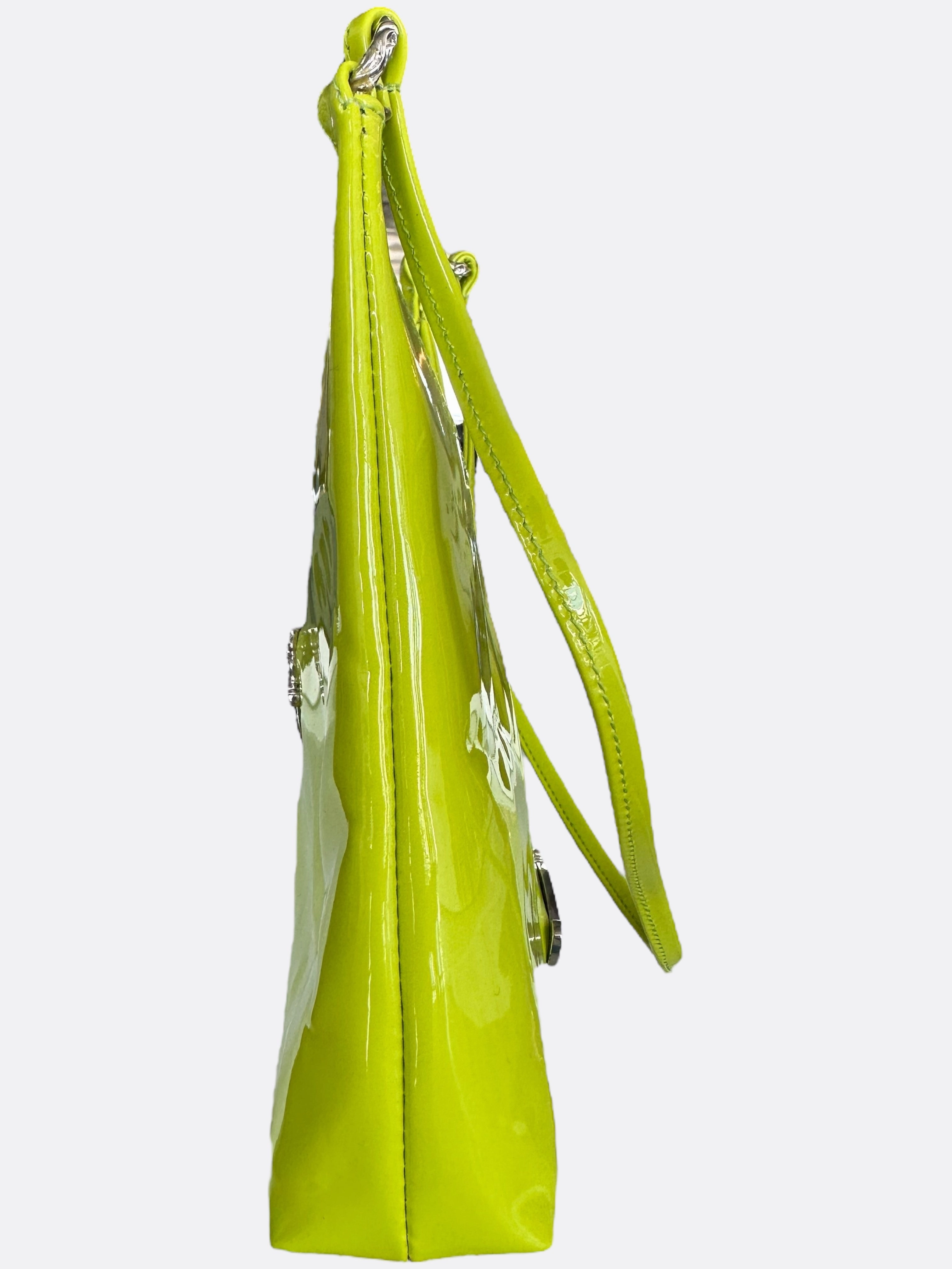 Chrome Hearts Neon Green Viv Handbag