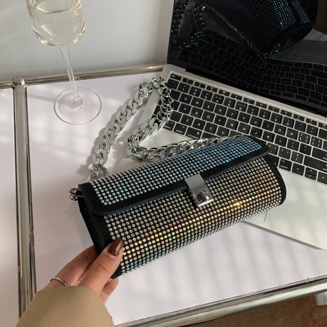 Clavijo Women's Small Handbag With Luxury Rhinestones