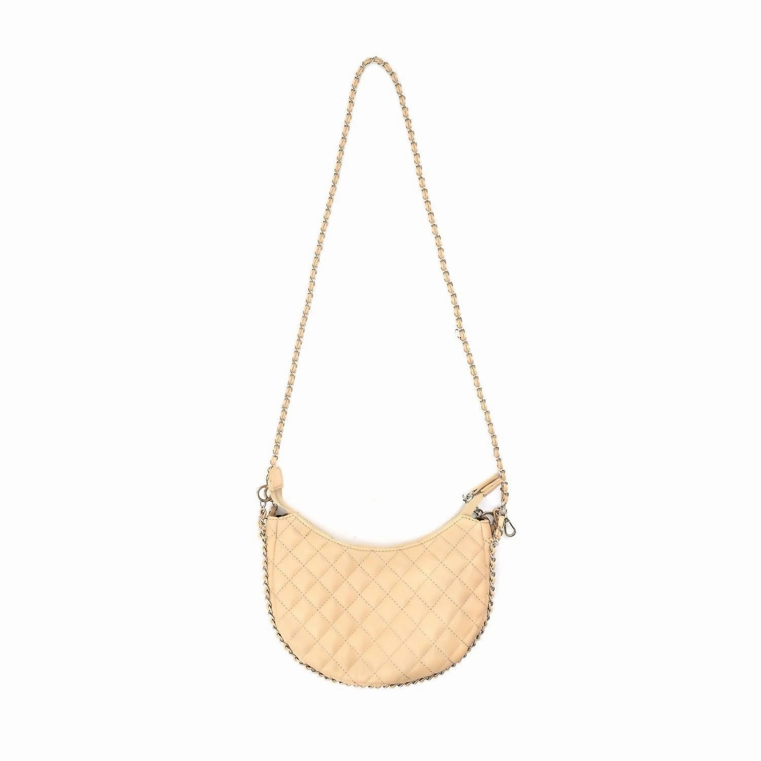 Clifton Quilted Crossbody In Beige