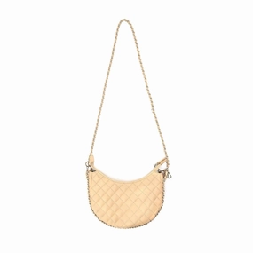 Clifton Quilted Crossbody In Beige