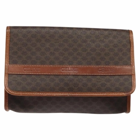 Cline Macadam Canvas Shoulder Bag (Pre-Owned)