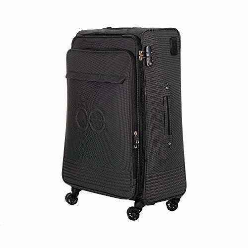 Cloe Checked Large 28 inch Luggage with 360-spinner wheels in Black Color