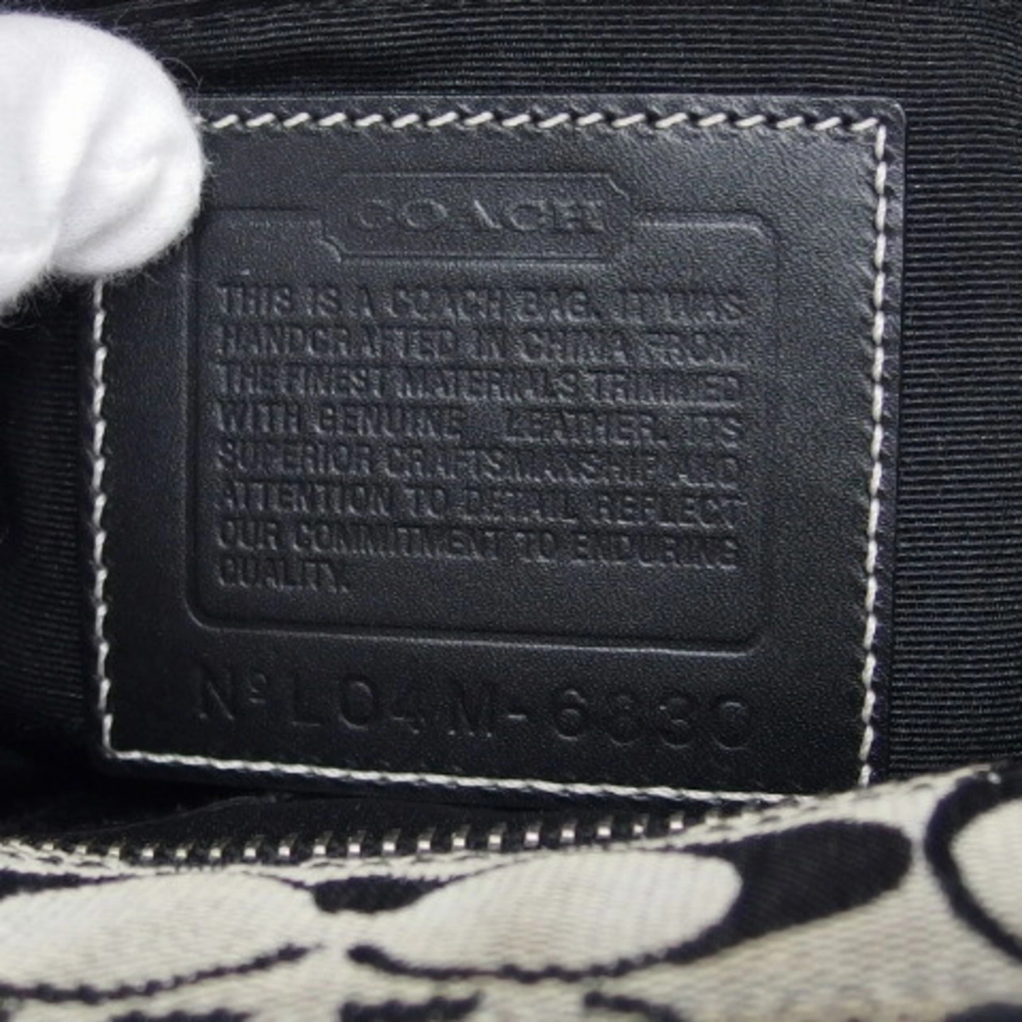 Coach   Canvas Leather Handbag (Pre-Owned)